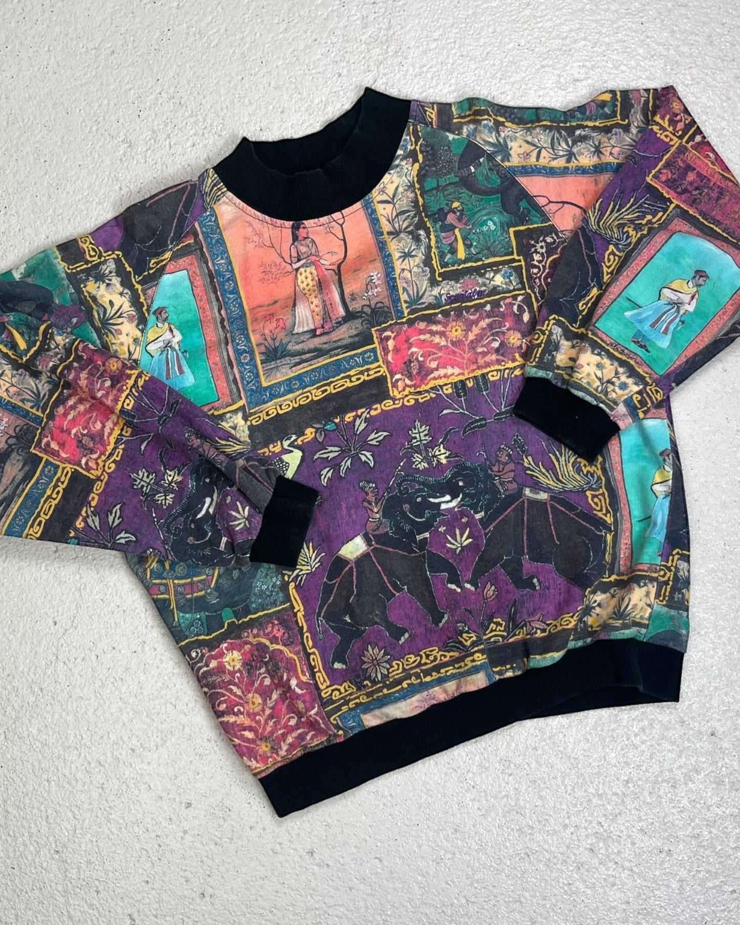 printed sweater - L