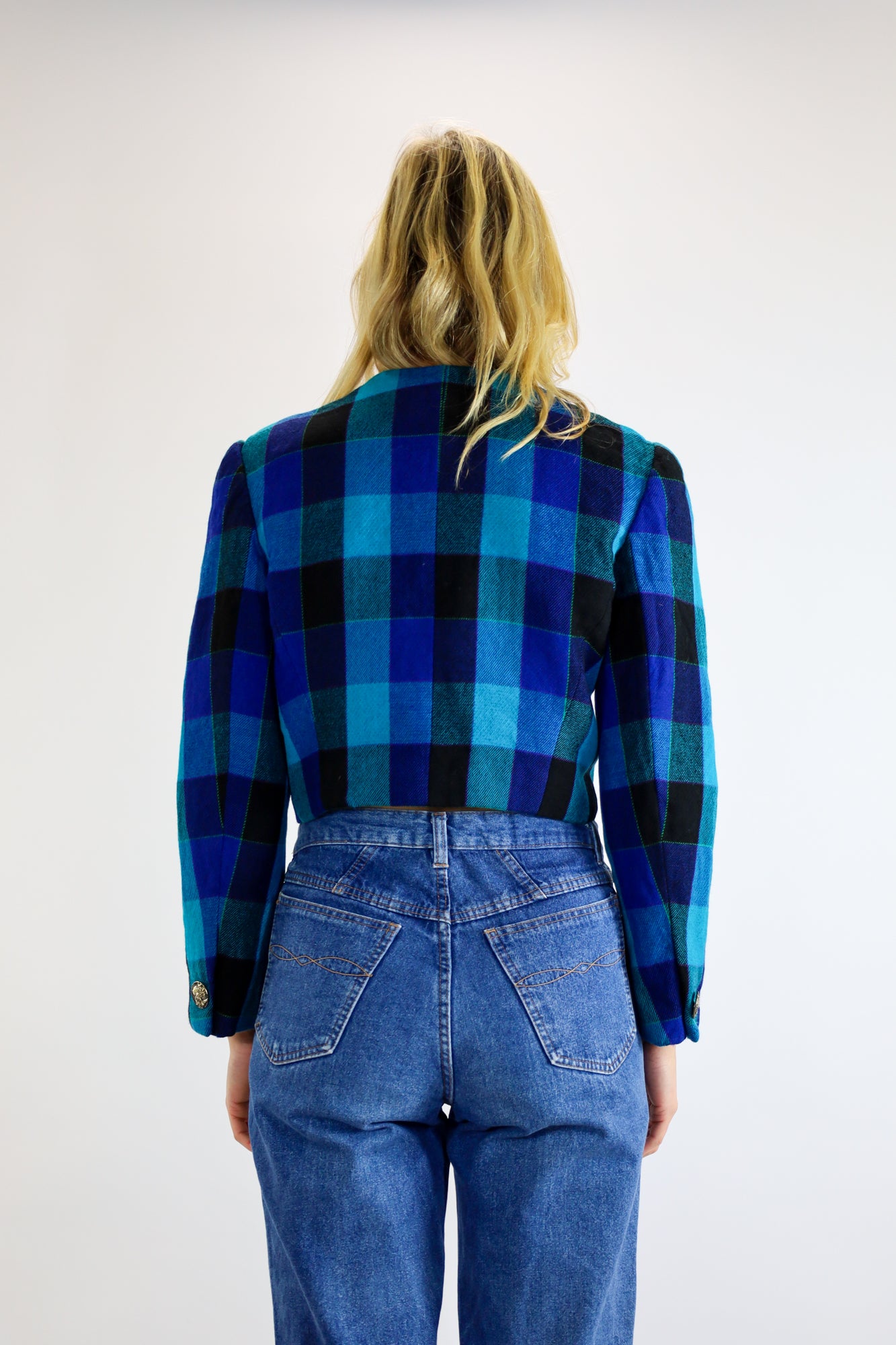 zilver cropped jacket - S