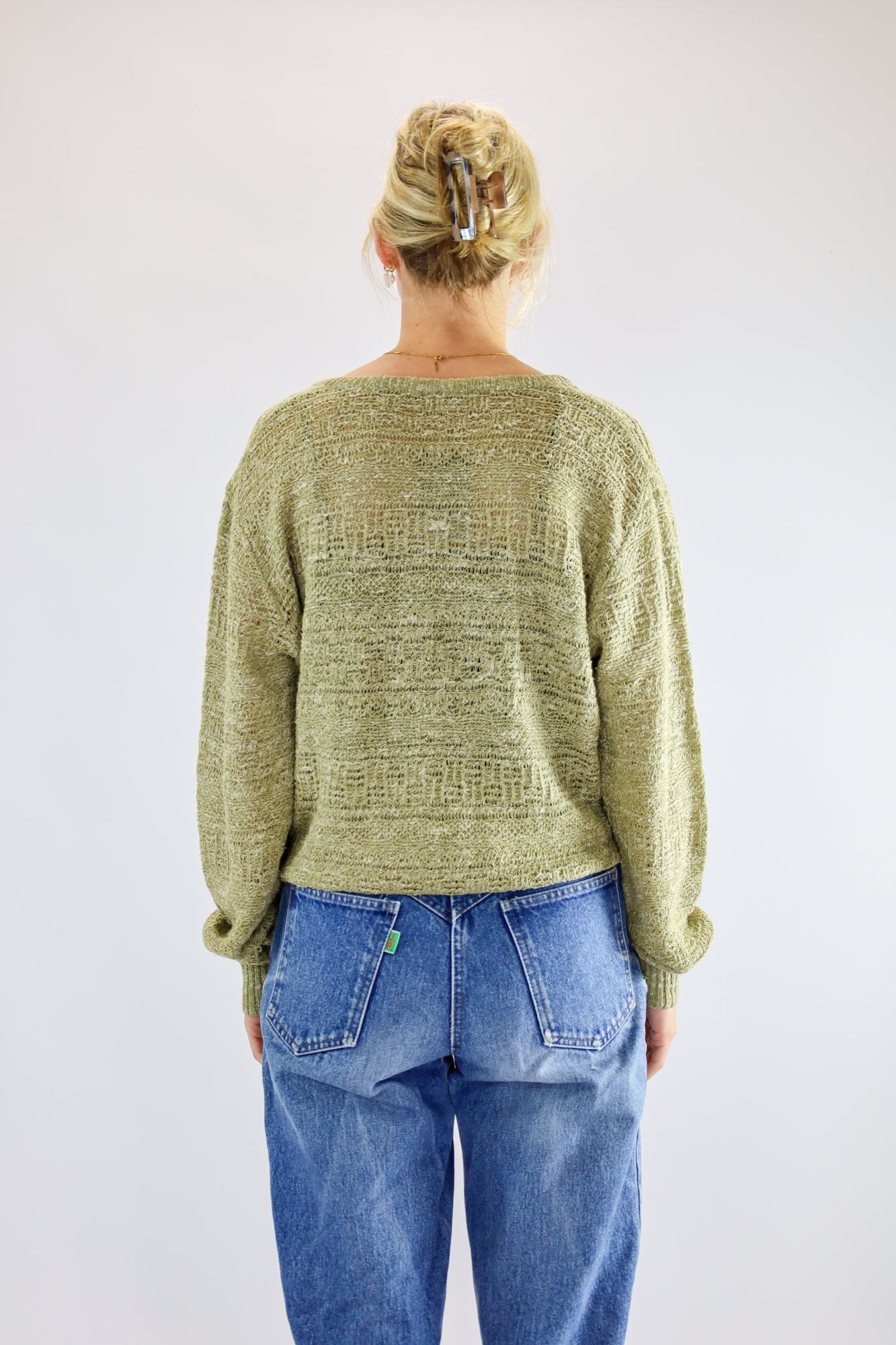 wallie opengewerkte trui - M