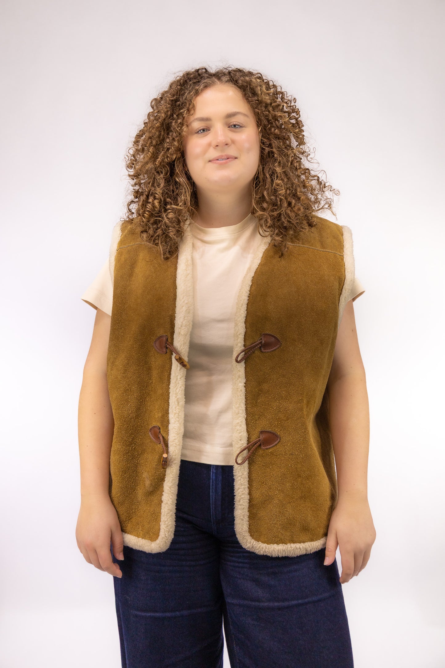 lucy leather gilet - XXL