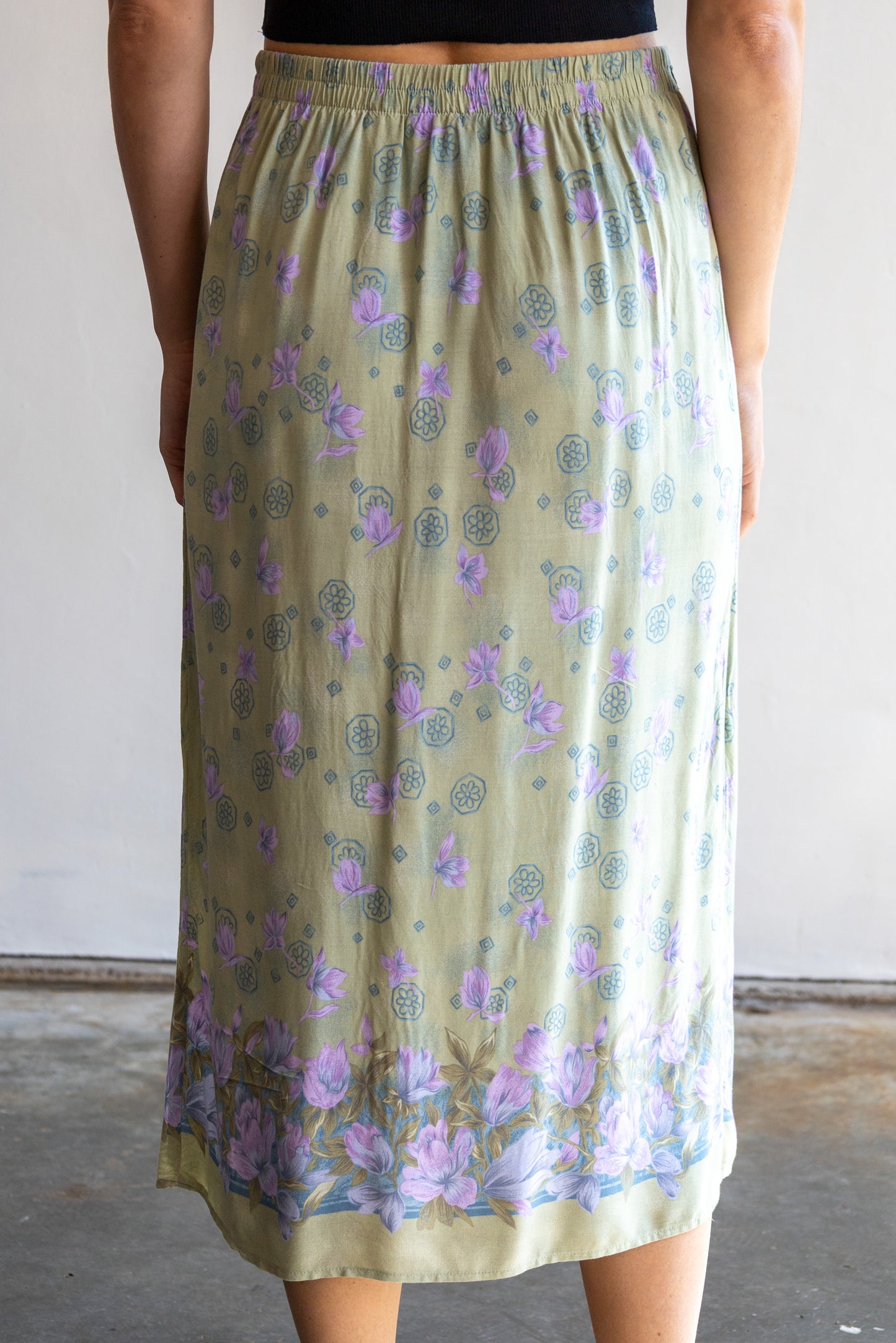 roxy mint groene rok - L
