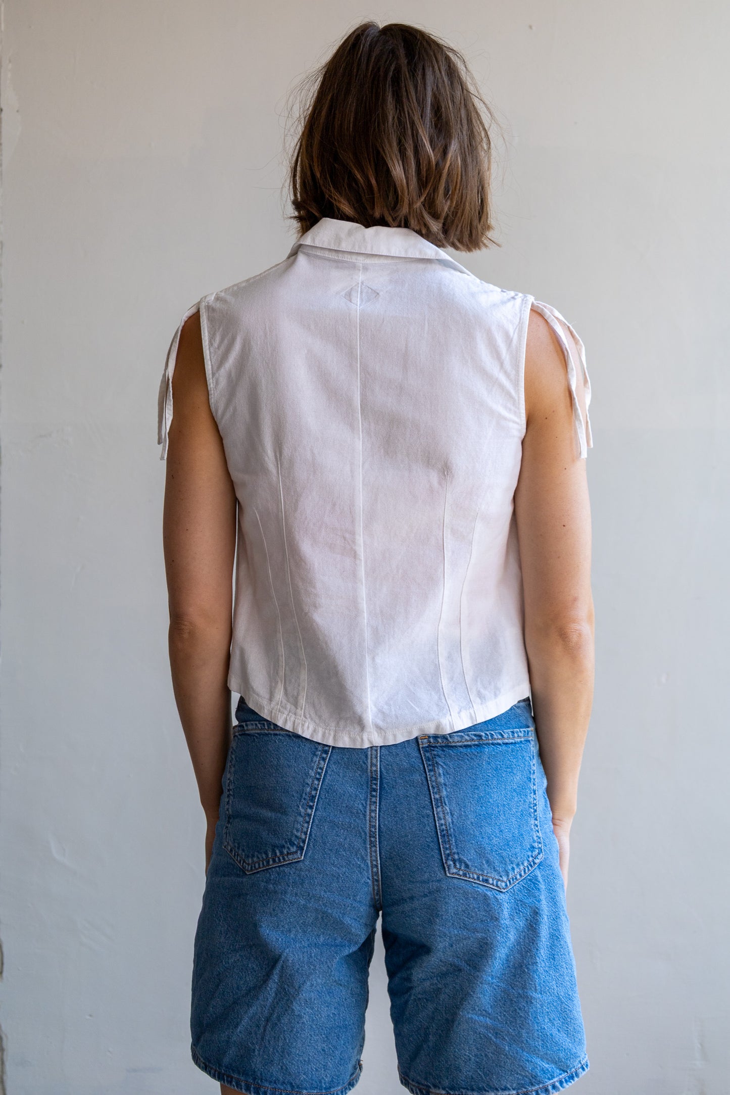 ravi mouwloze blouse - S