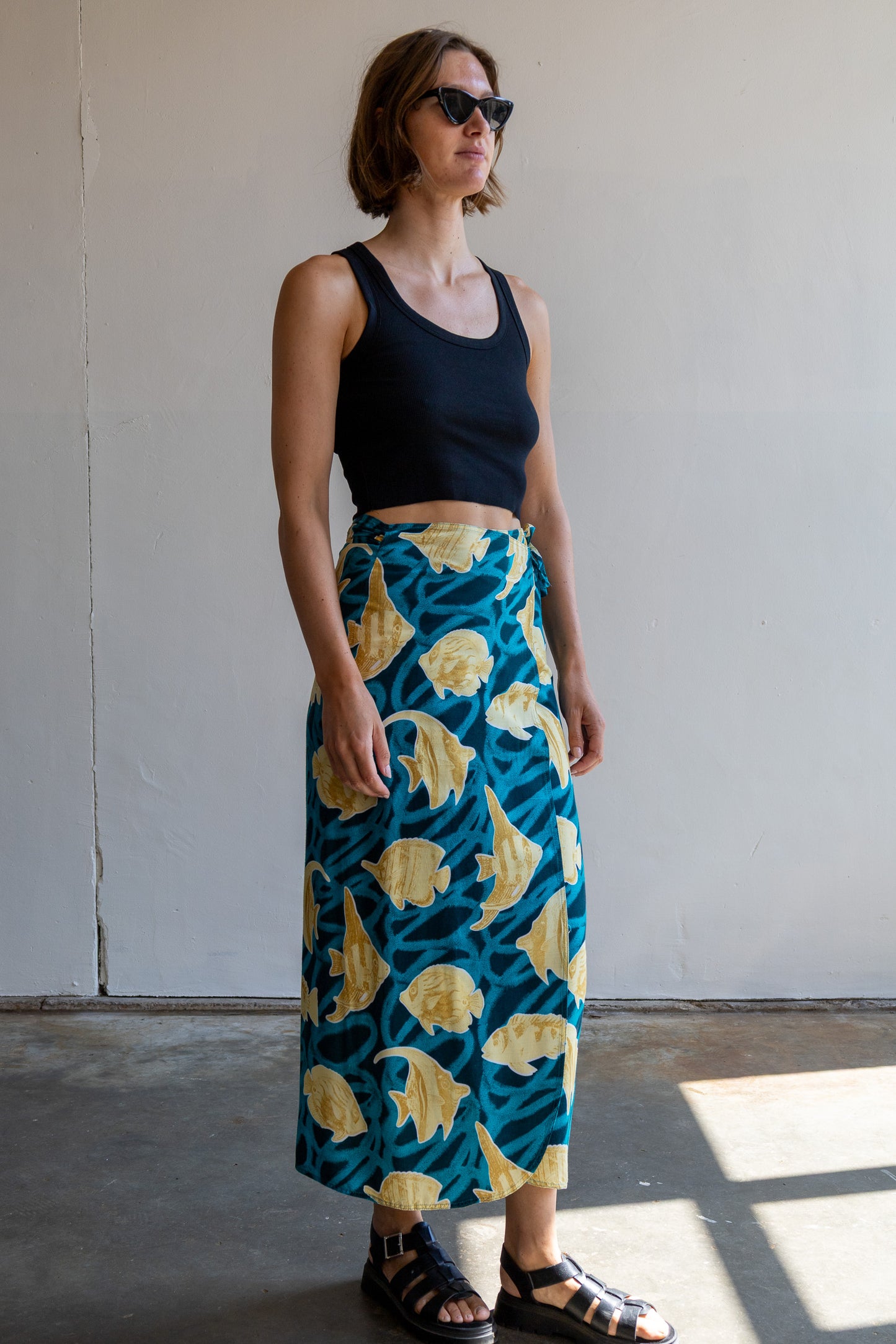 plien fish wrap skirt - L