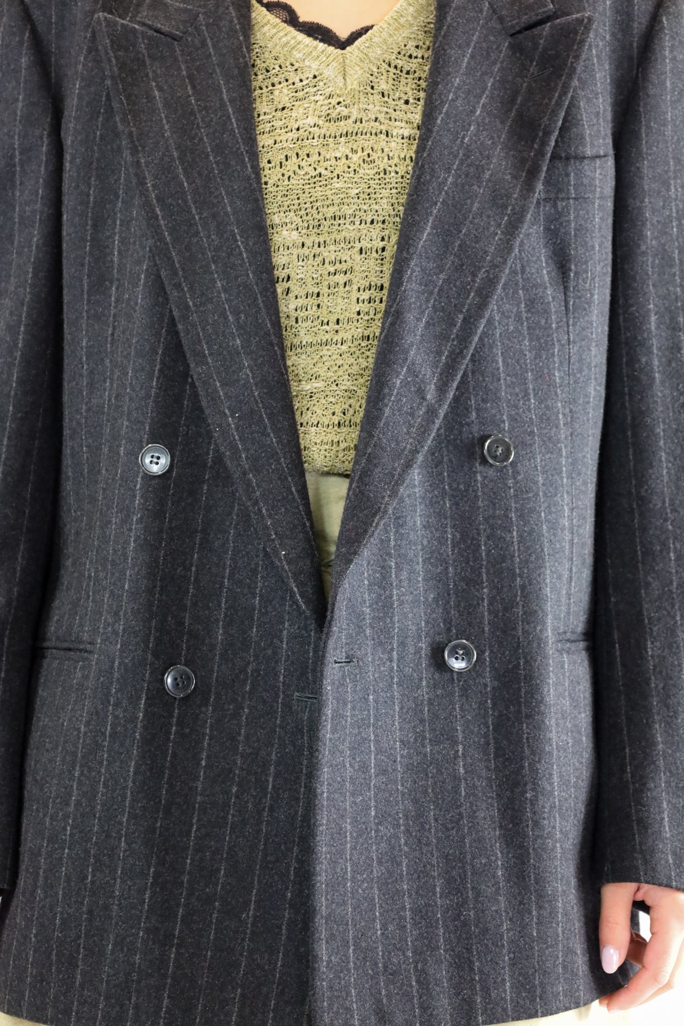 usra pinstripe blazer - M/L