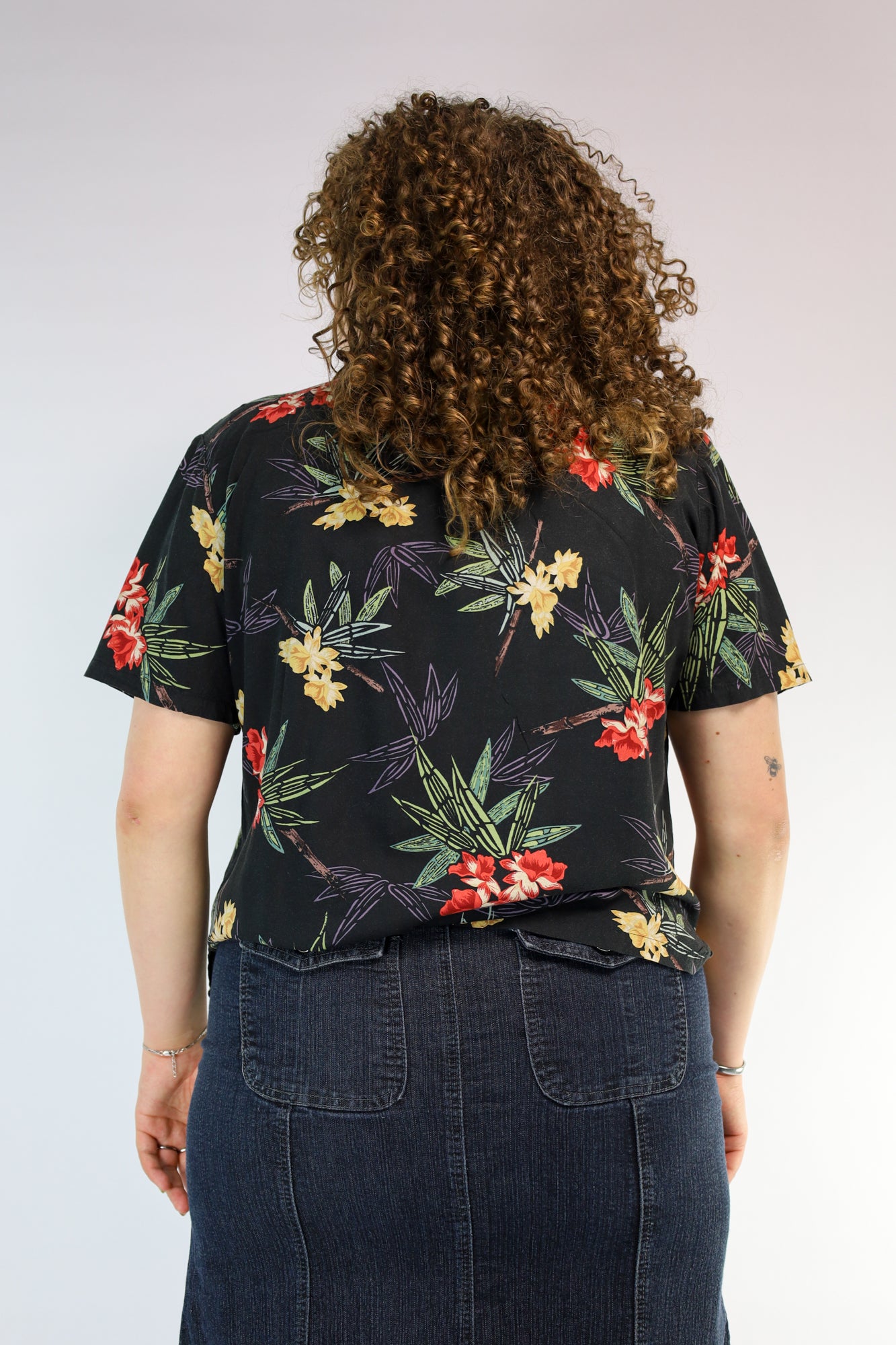 Zomerse vintage blouse met fijne bloemenprint