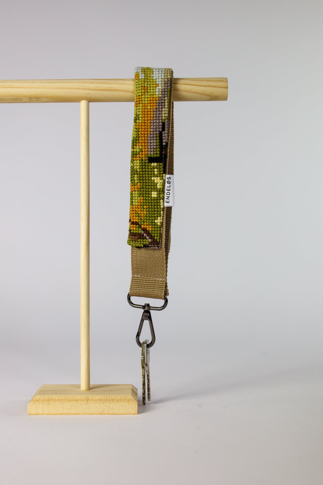 sleutelhanger - beige & yellow