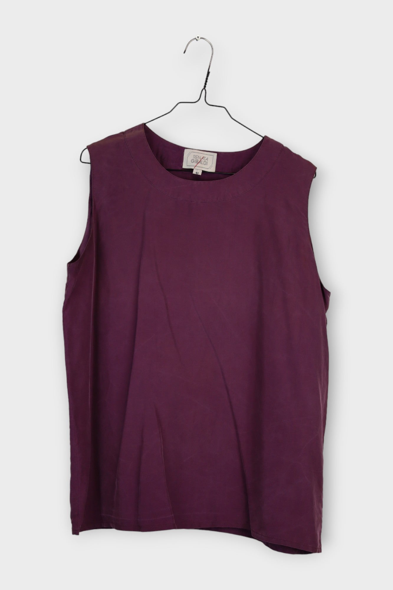 jet silk top - L