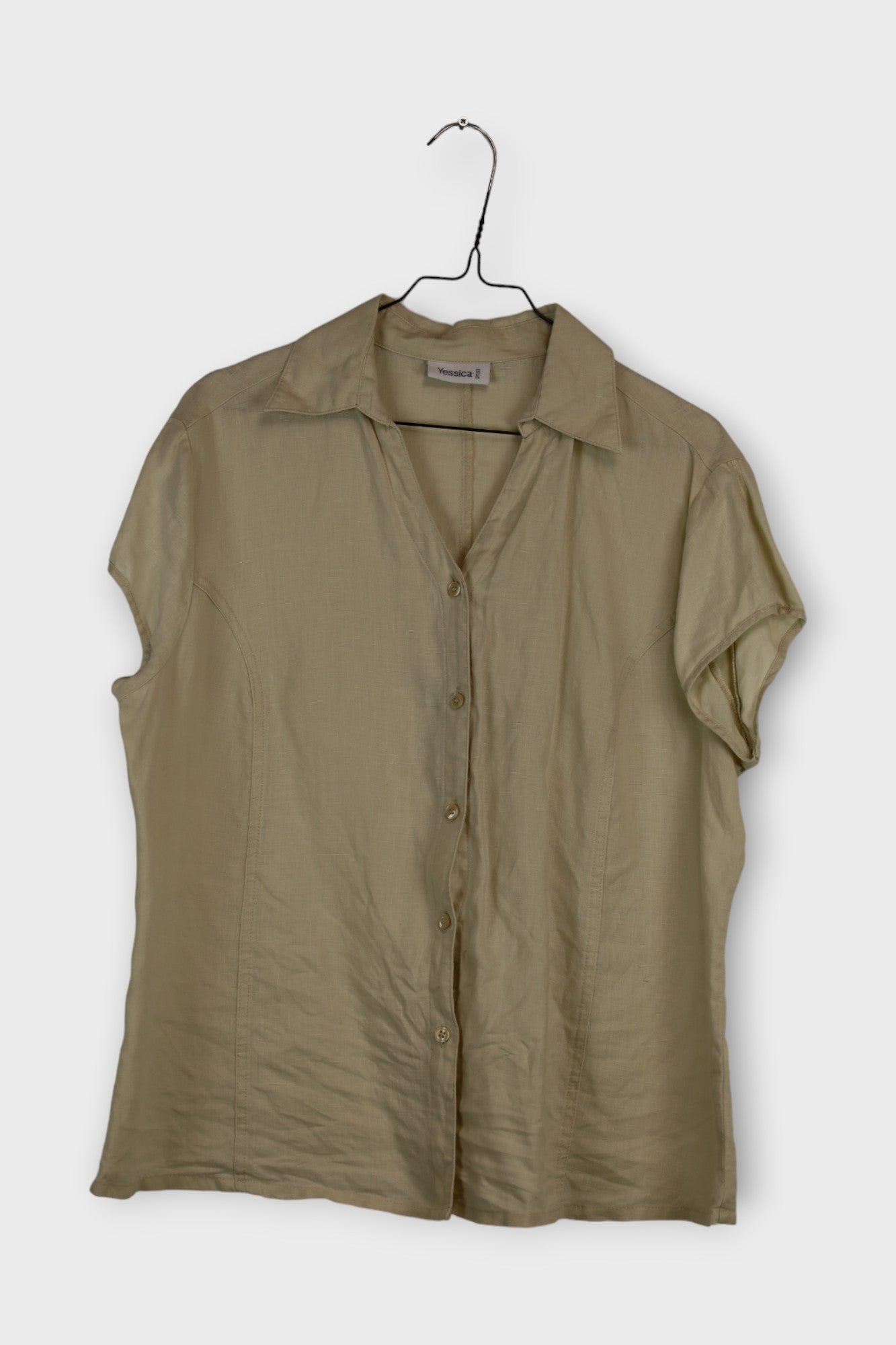 mette linnen blouse - L