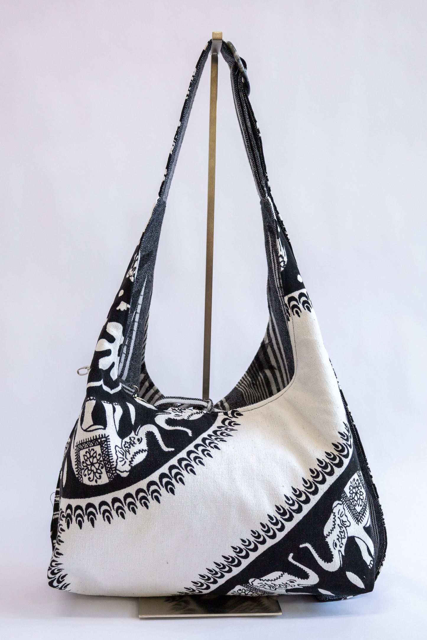 Demi bag L – tas van vintage stoffen - 2622