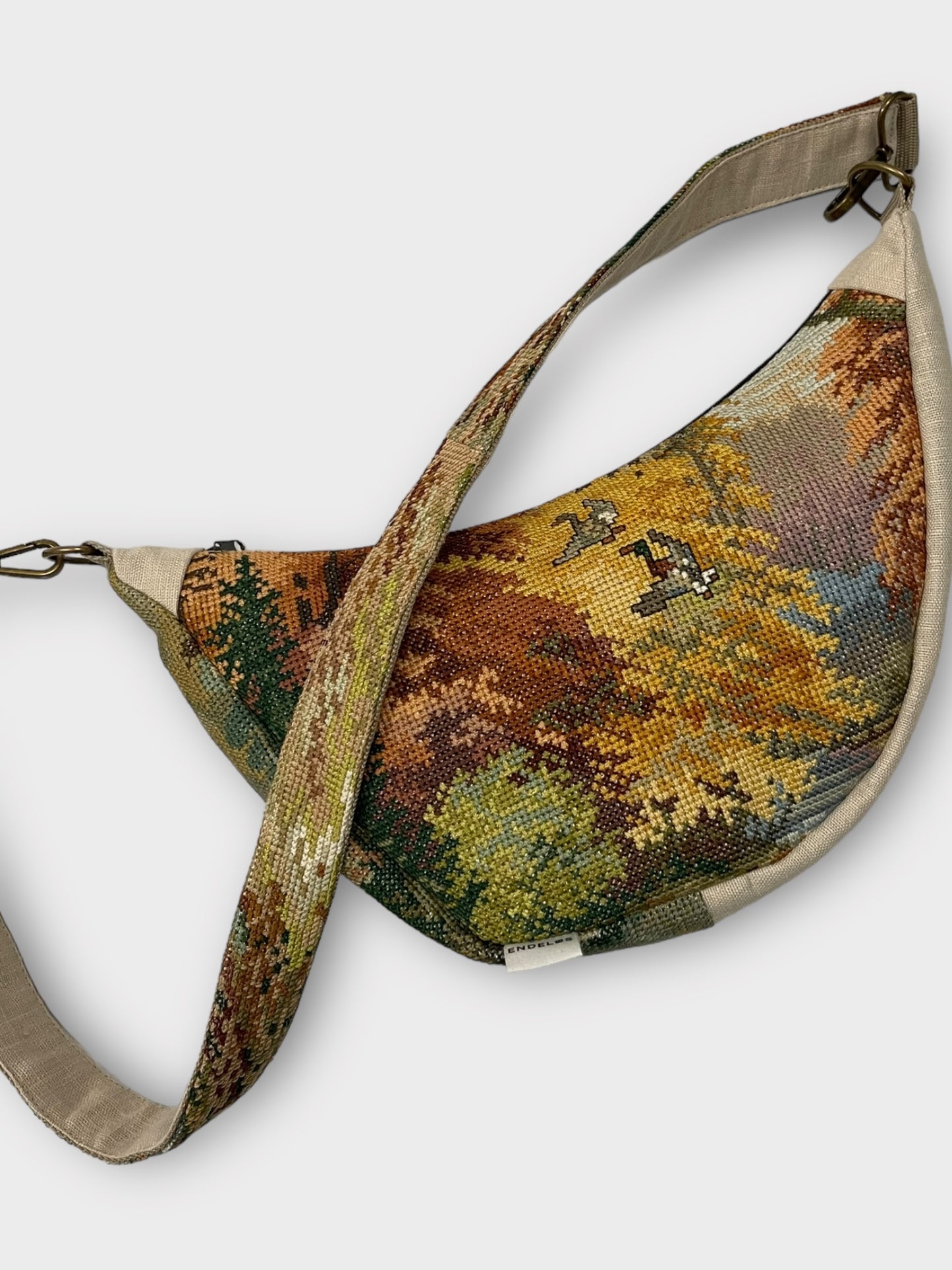 crossbody bag - ducks in forest