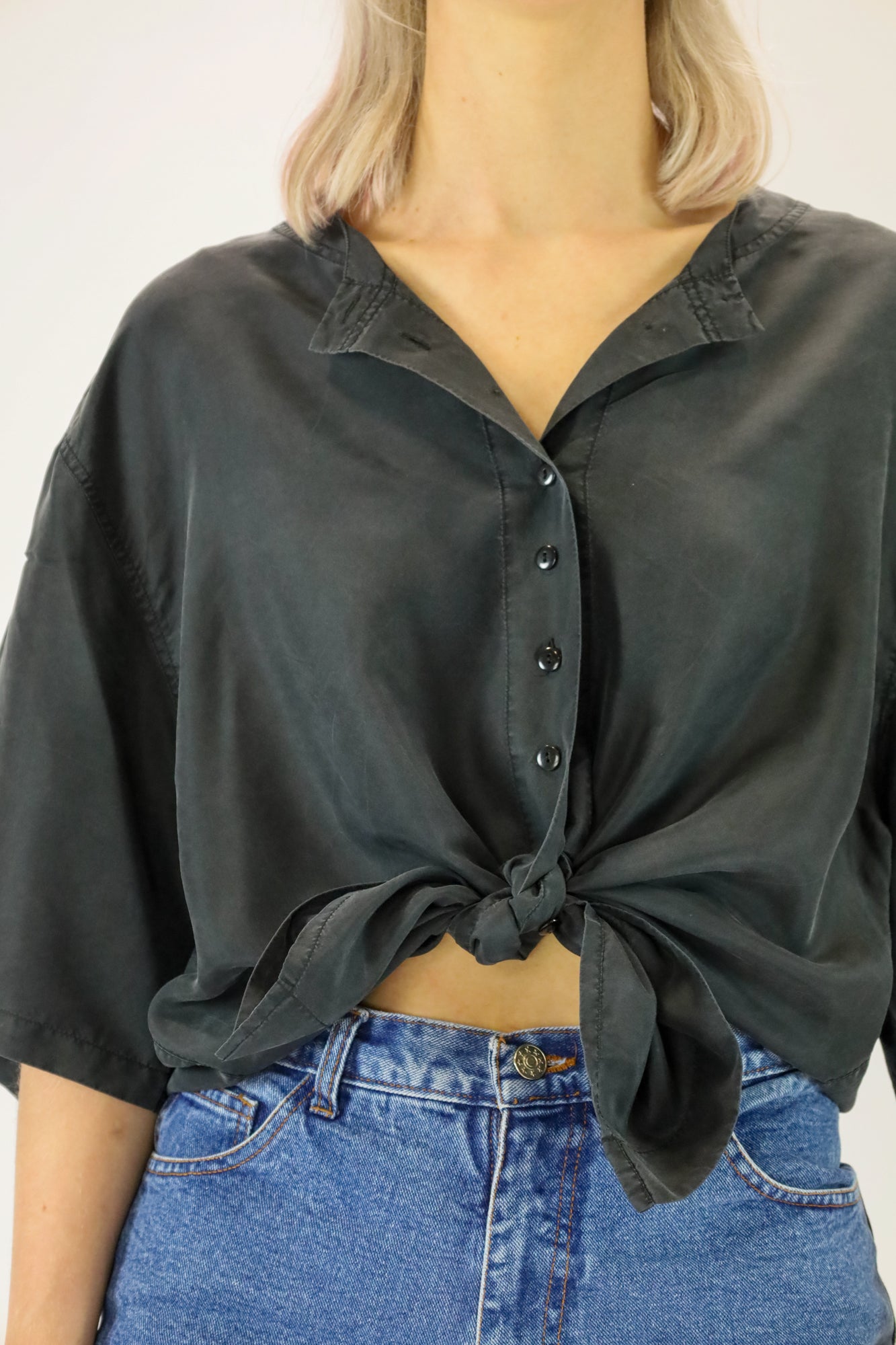 pip silk blouse - L