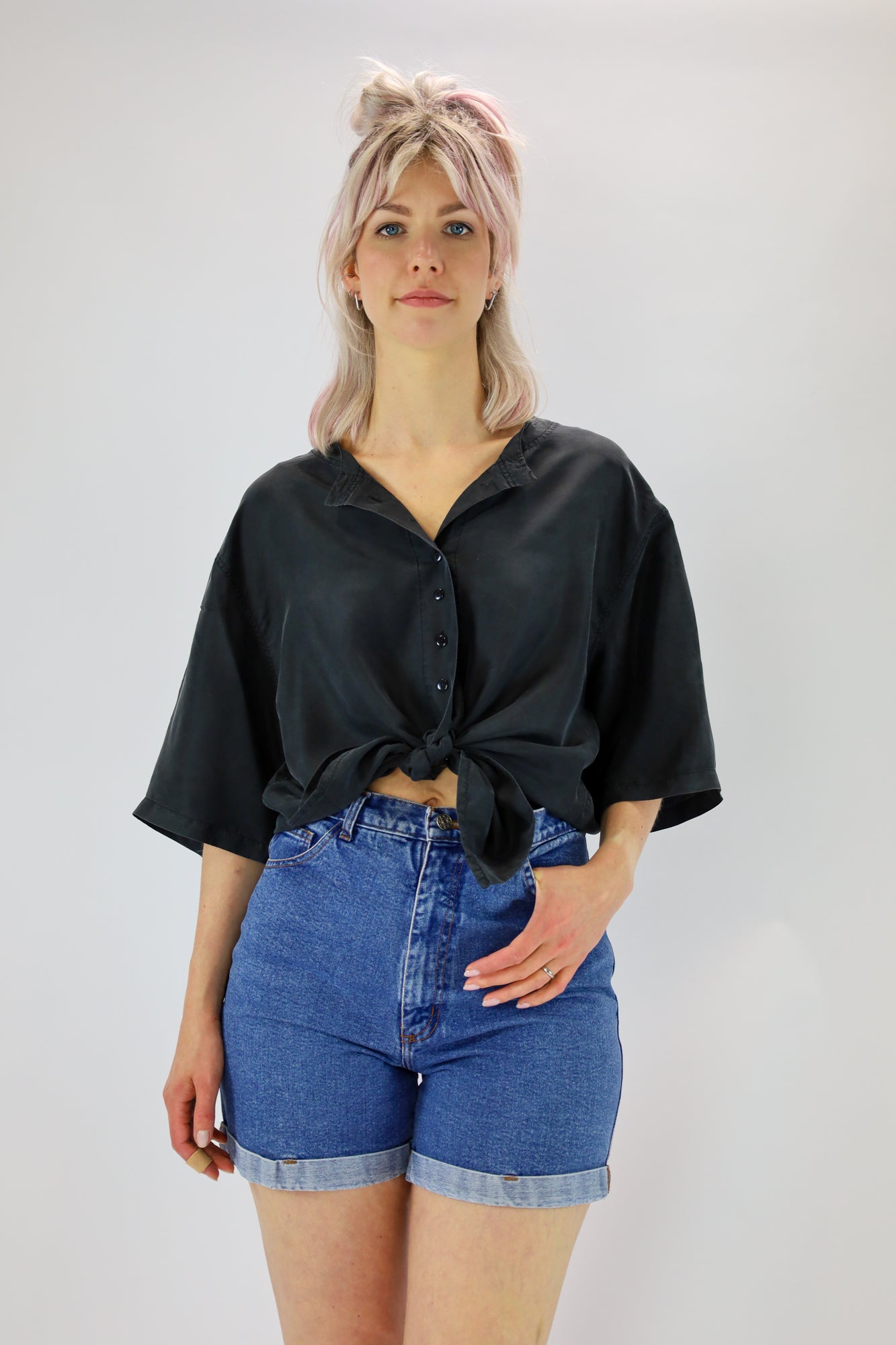 pip silk blouse - L