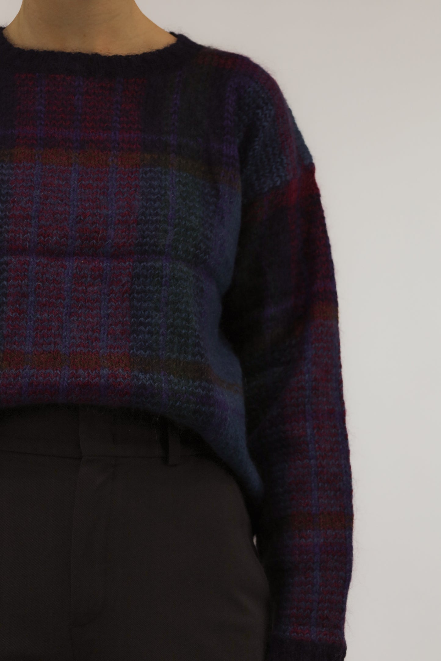 juul checkered mohair knit - S/M