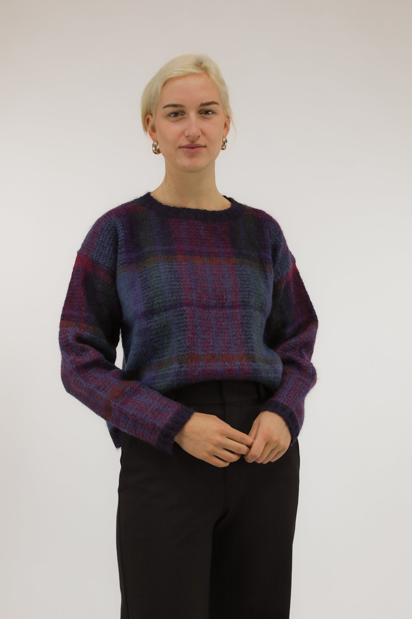 juul checkered mohair knit - S/M