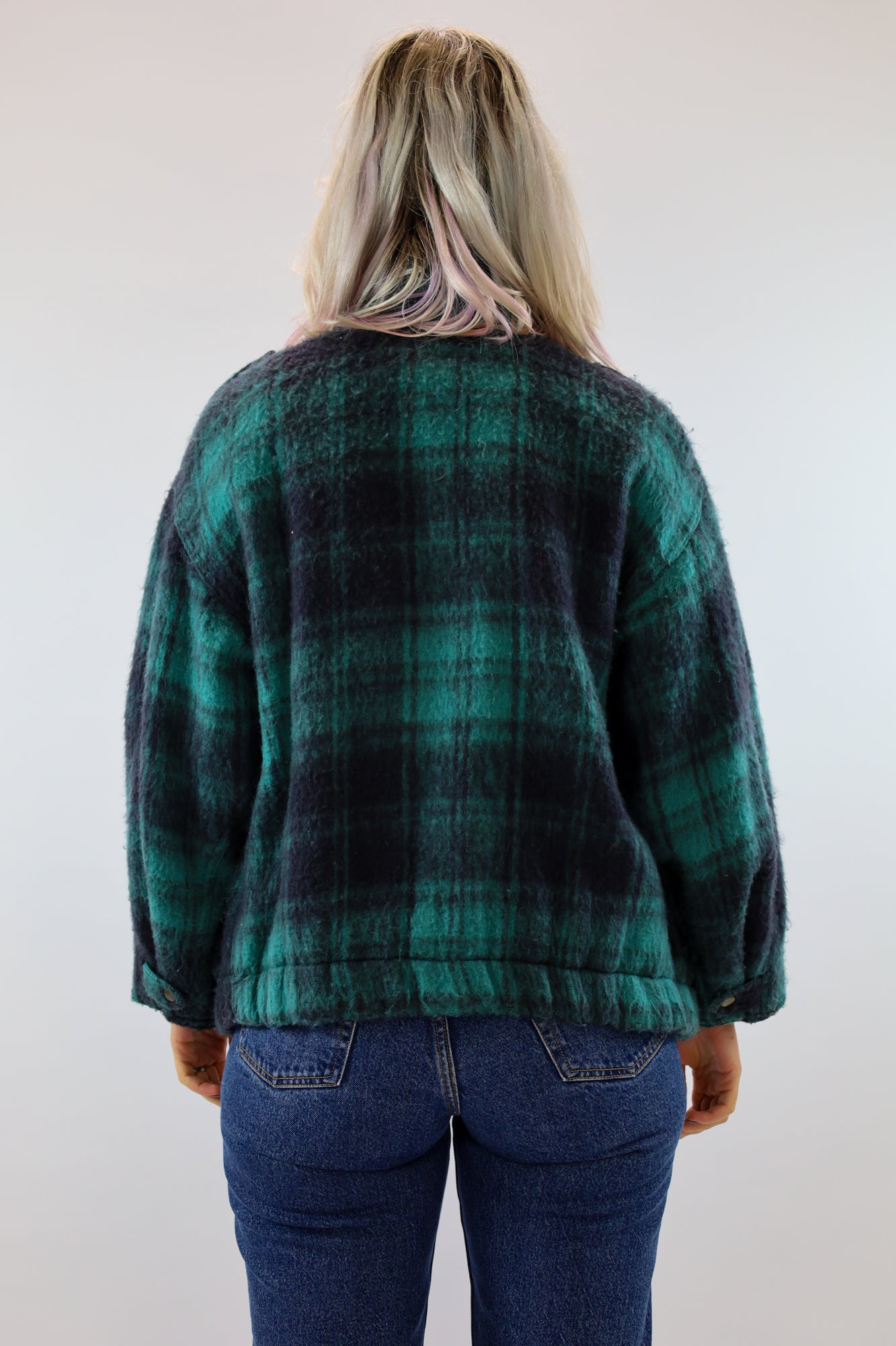 romi check print bomber - L