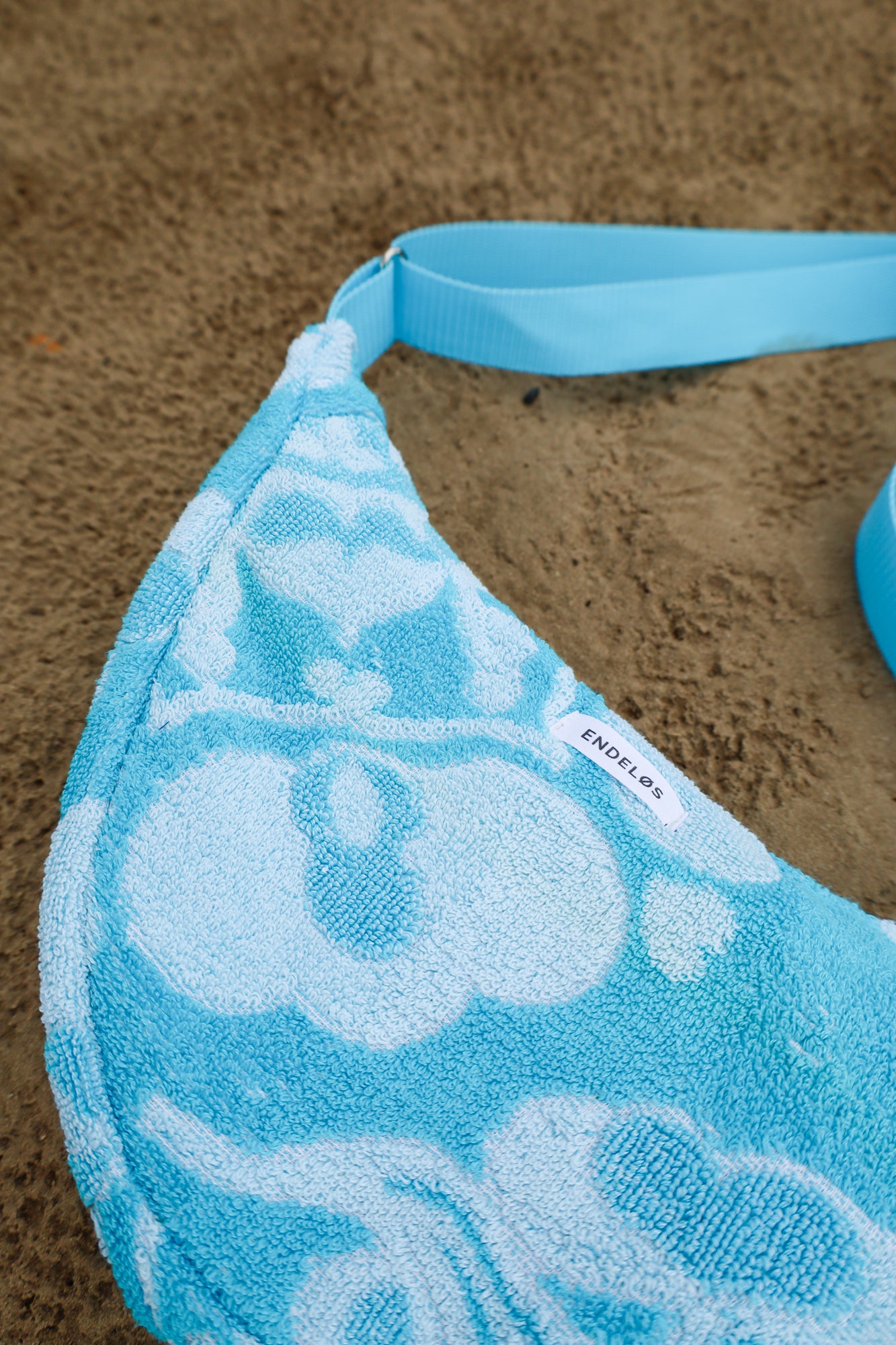 towel crossbody bag - ocean blue