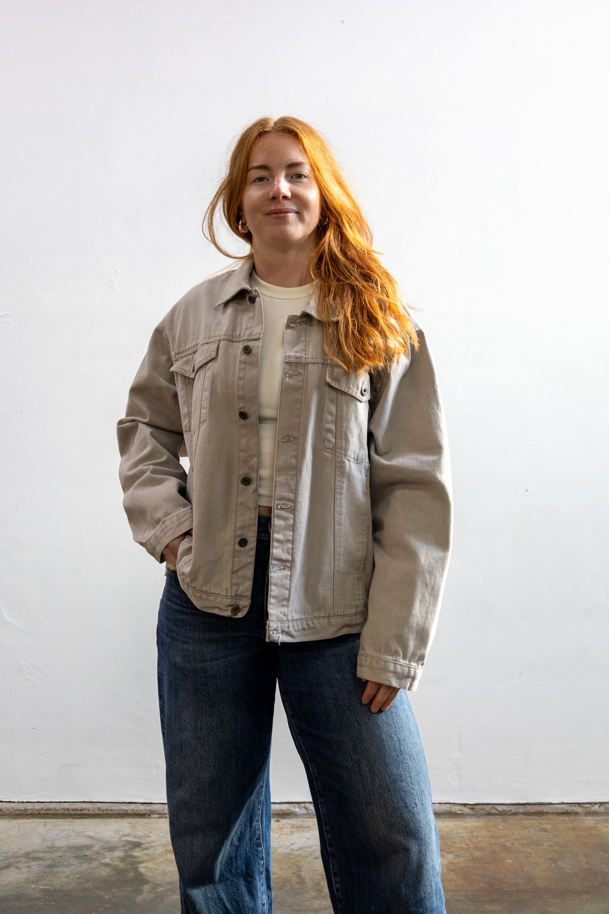Remade jacket met borduurwerk - my lady - L