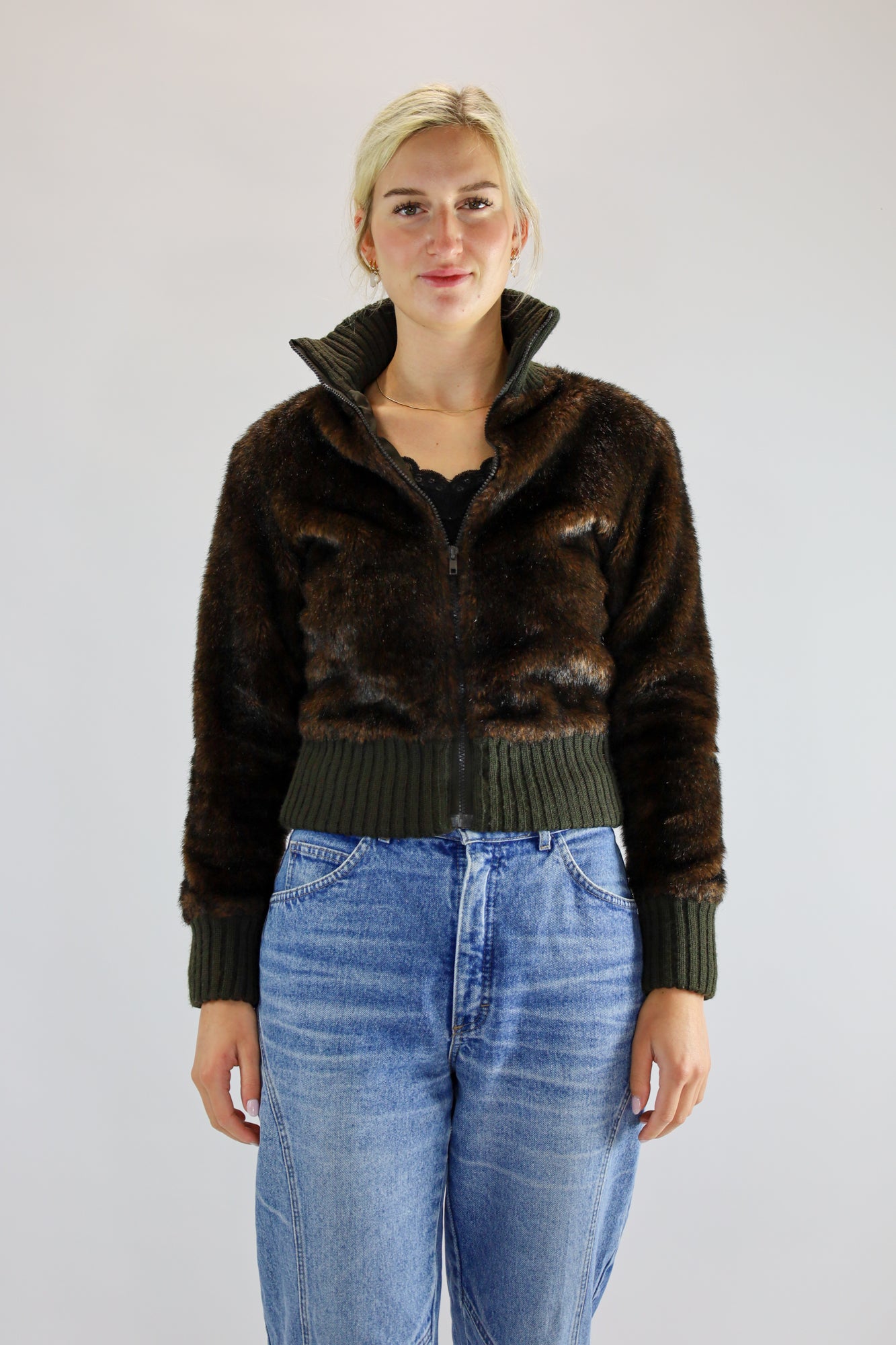 reina fake fur vest - S/M