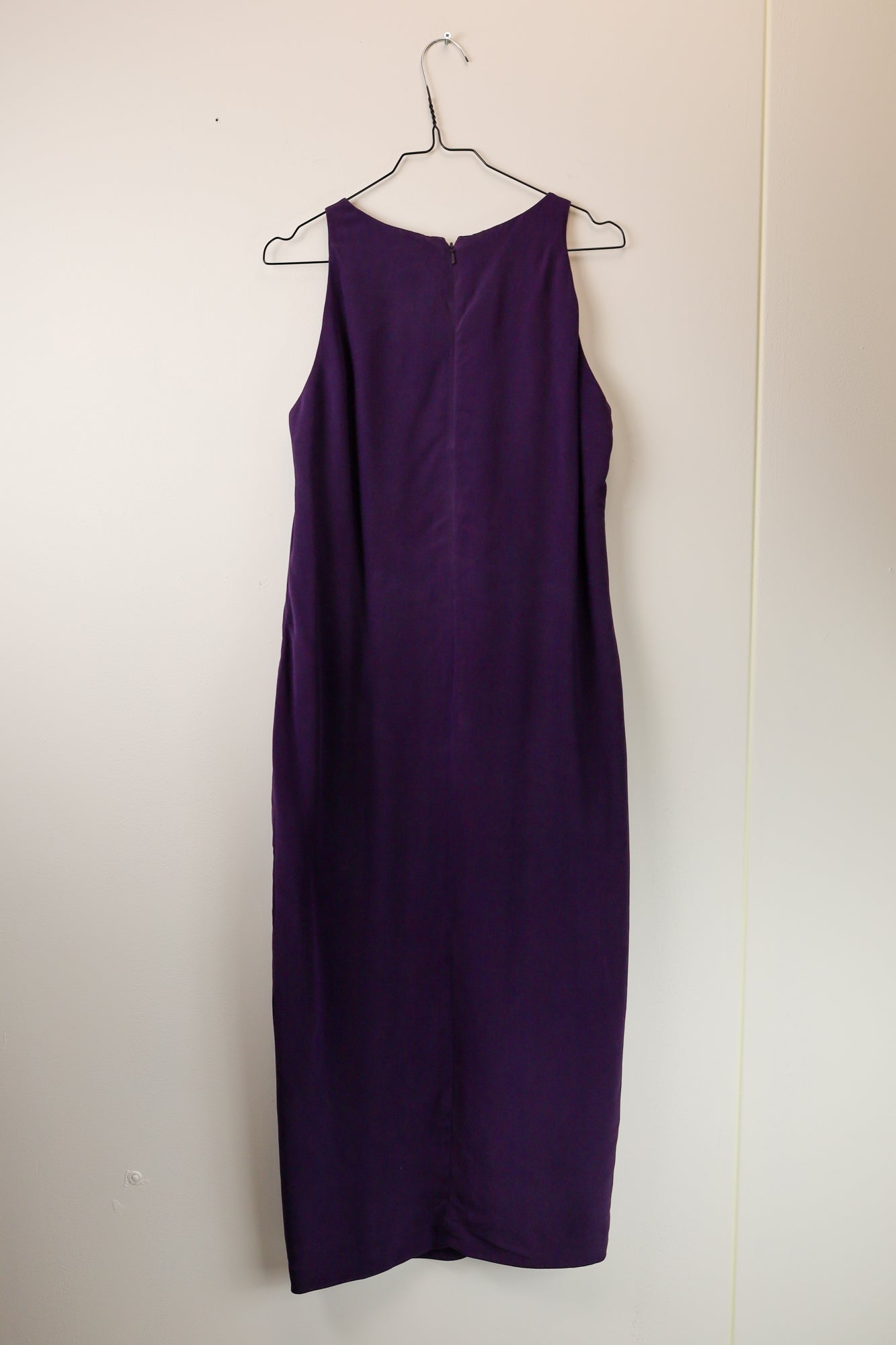 pea silk dress - S-M