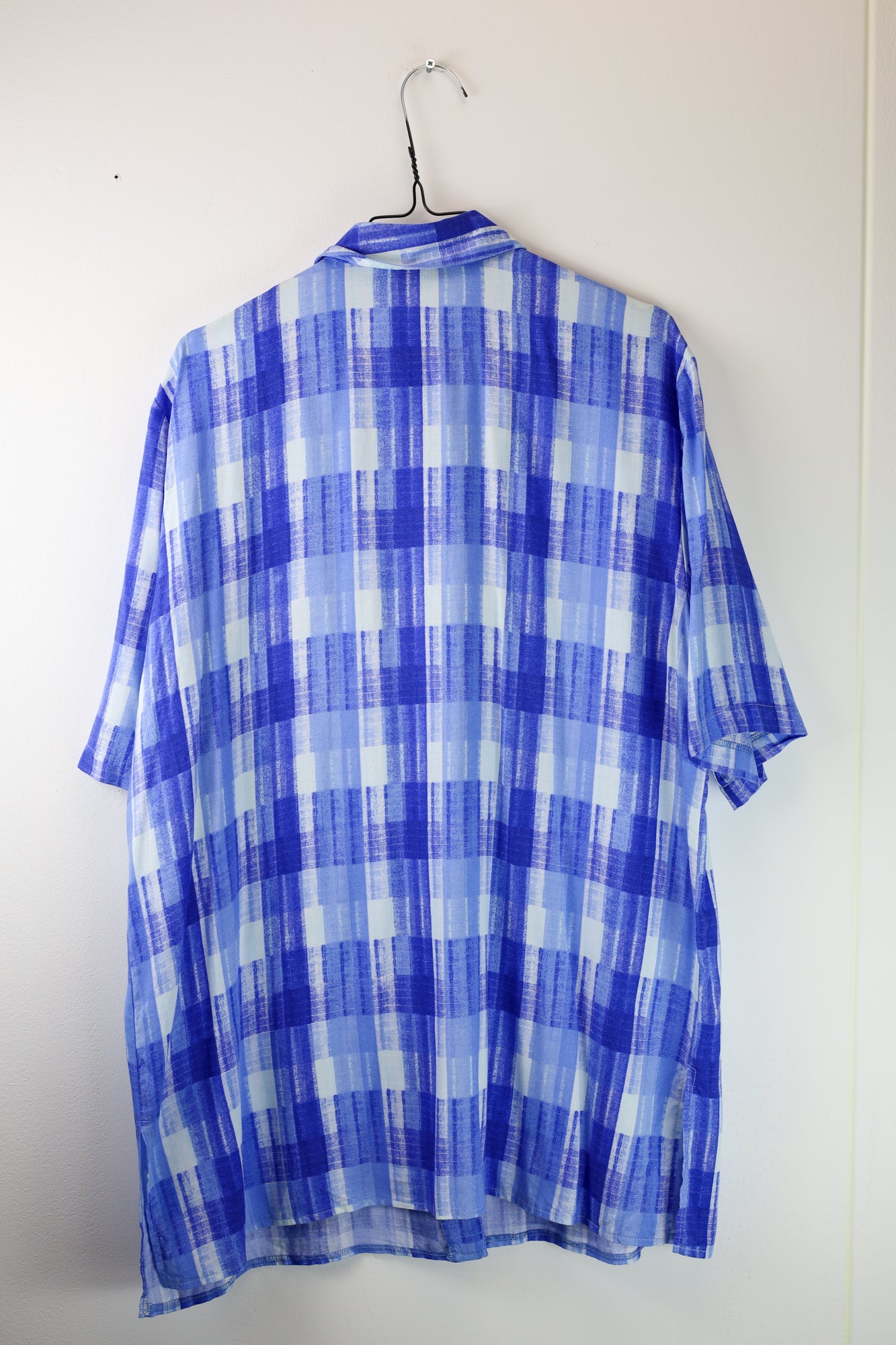 shama check print blouse - XL