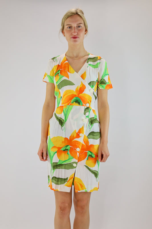 moos flower print dress - XS/S