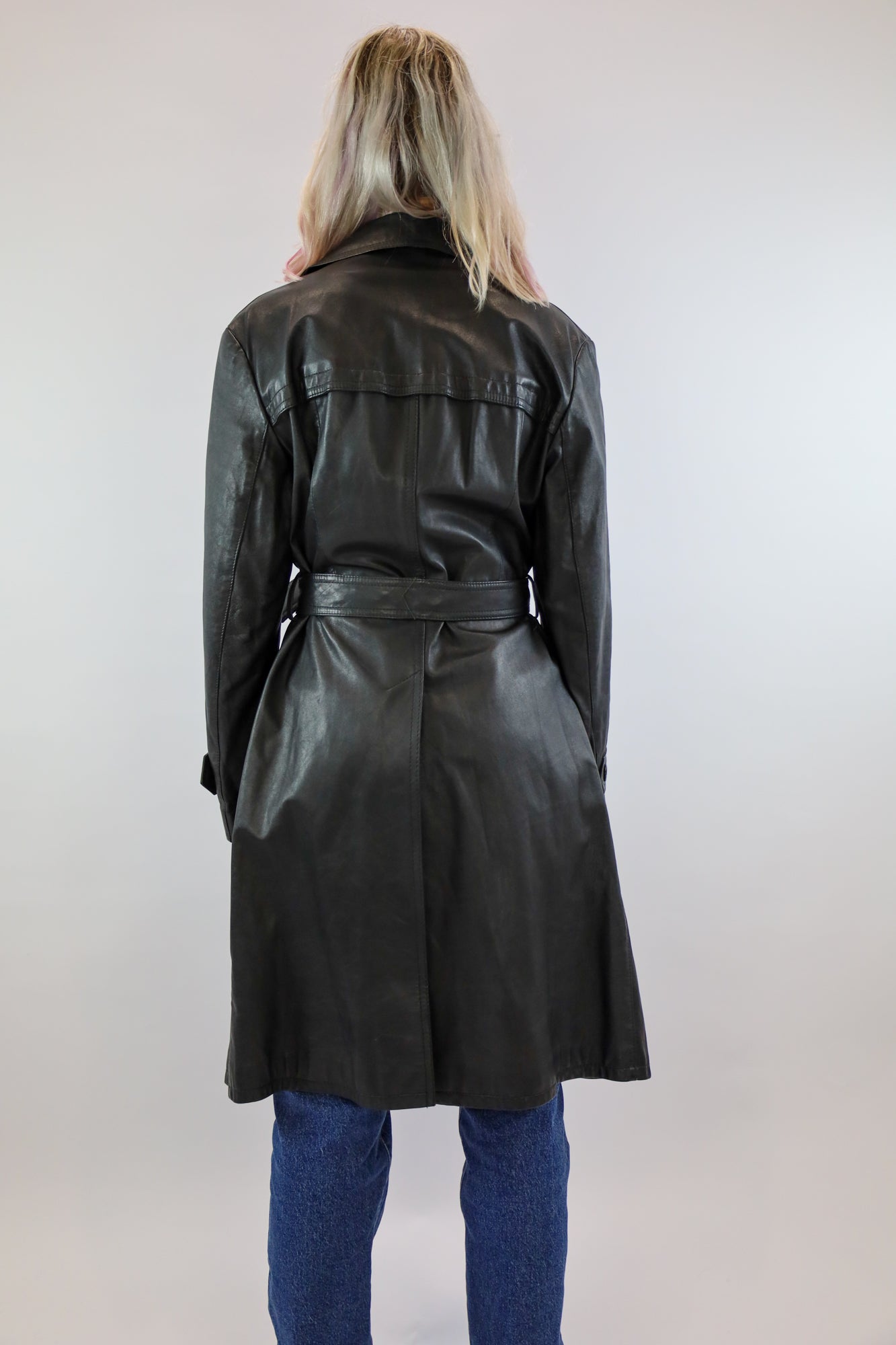 rox leather trenchcoat - M/L