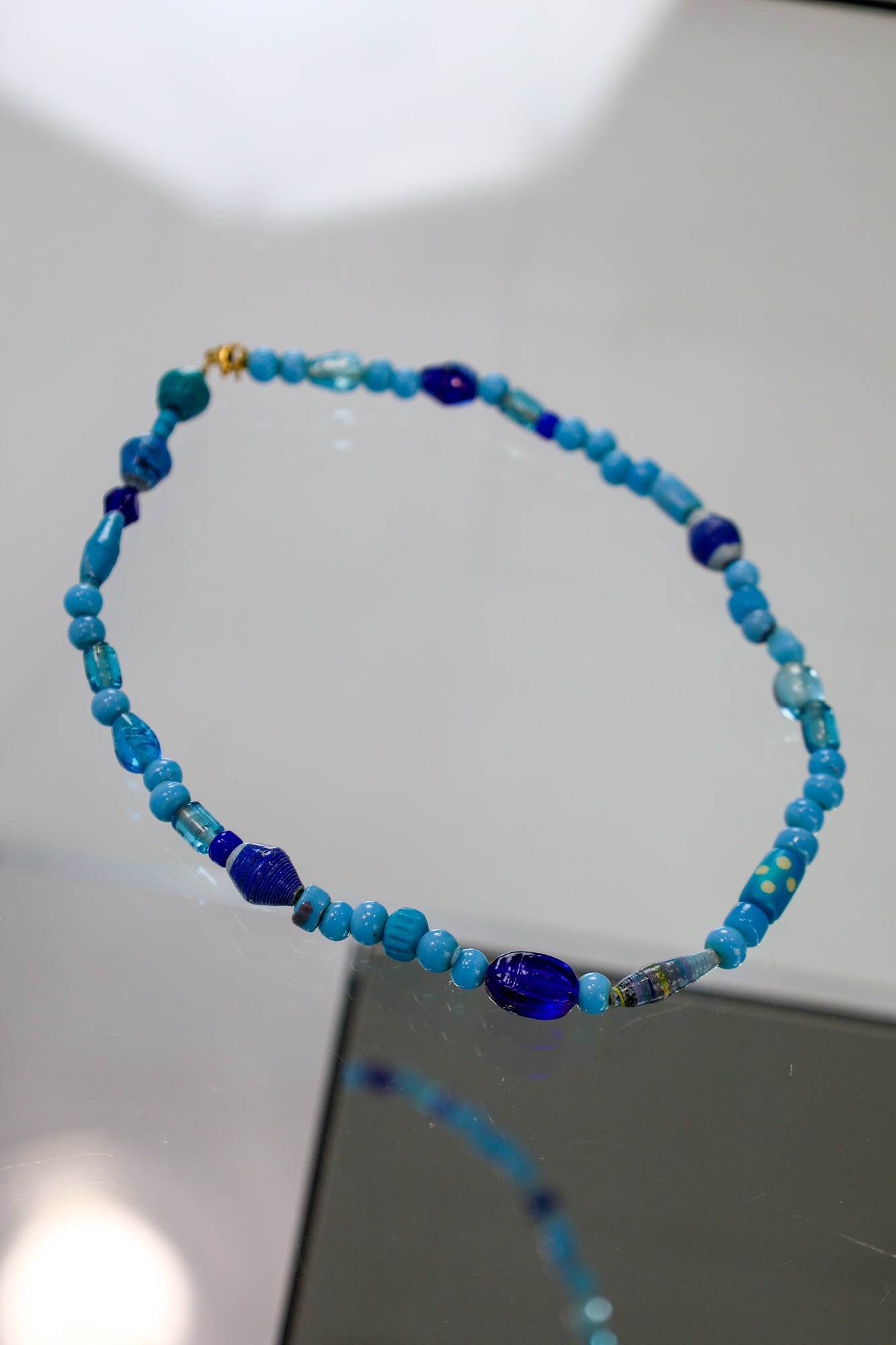 revived necklace - aqua blue