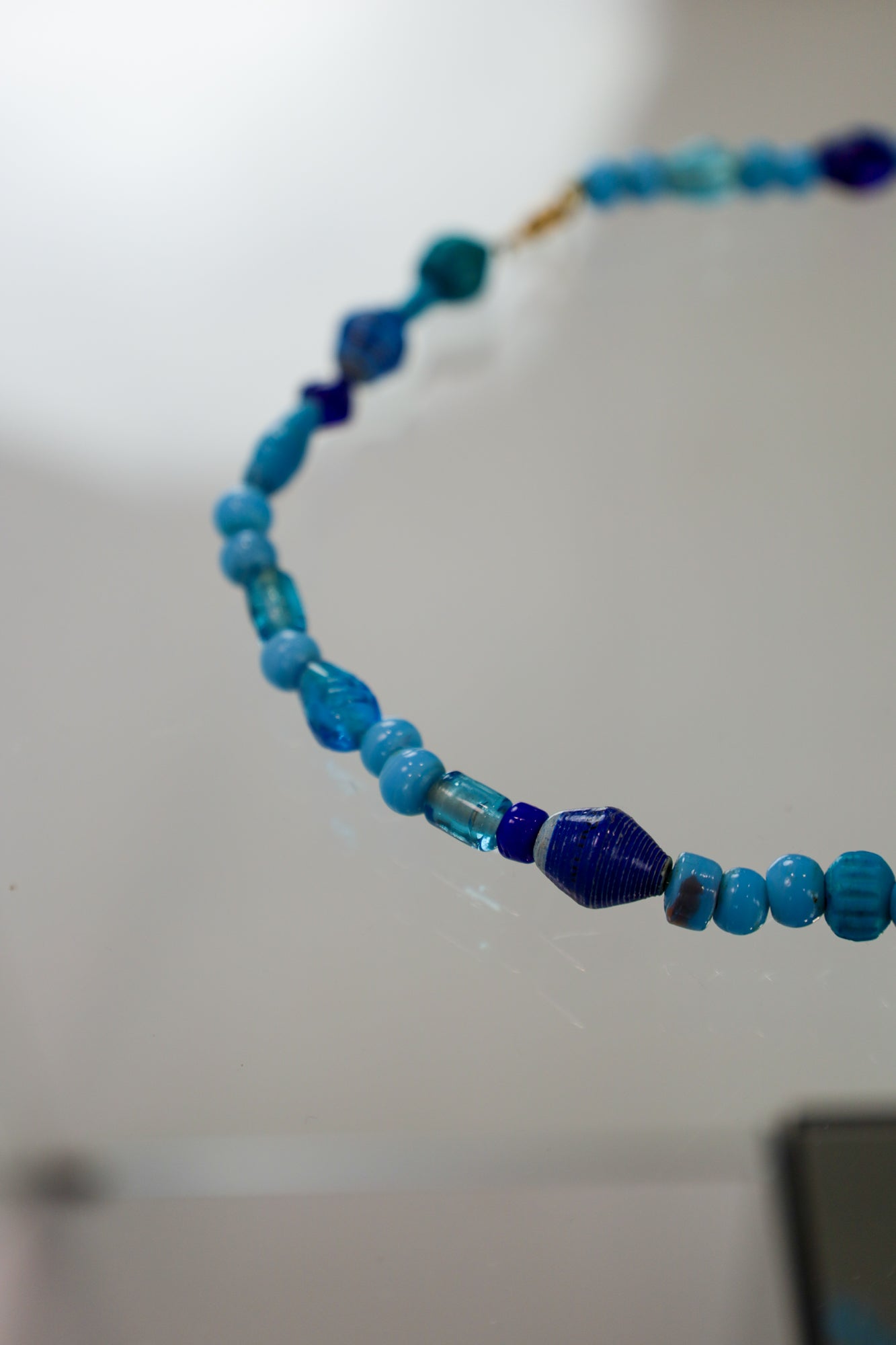 revived necklace - aqua blue