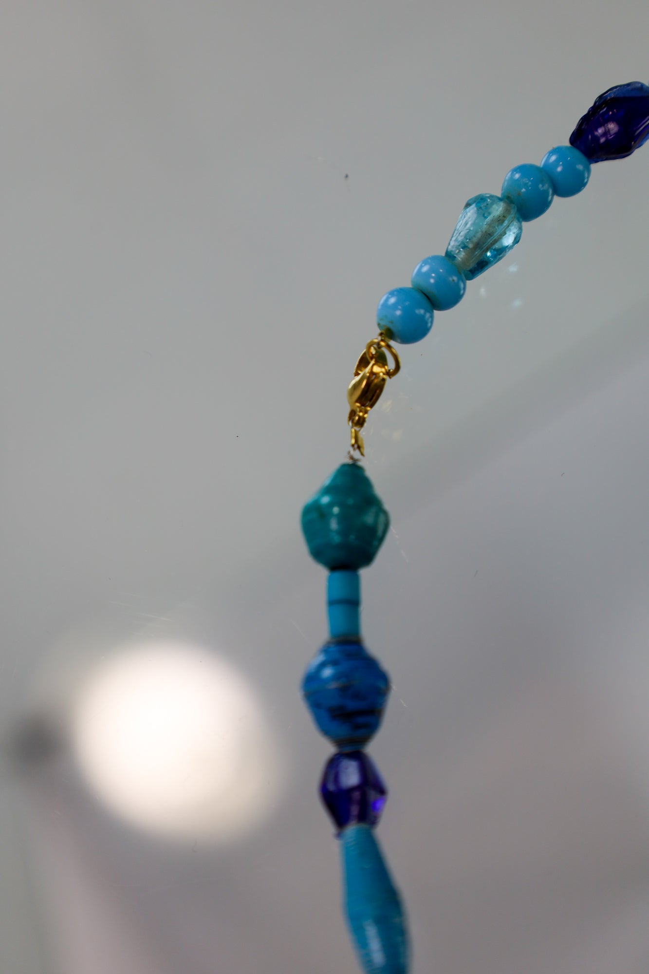 revived necklace - aqua blue