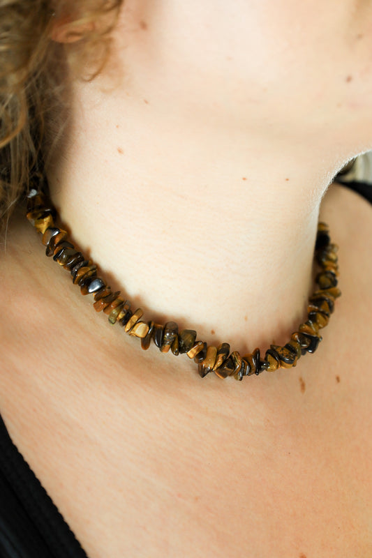 revived necklace - brown