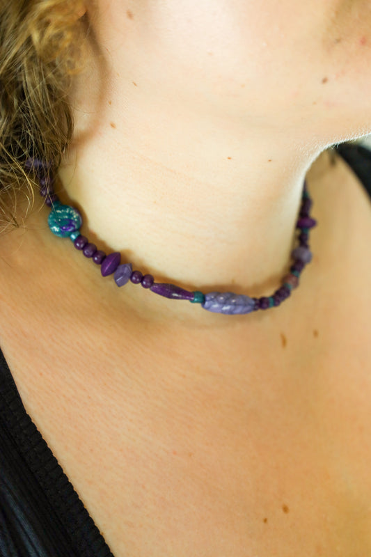 revived necklace - purple