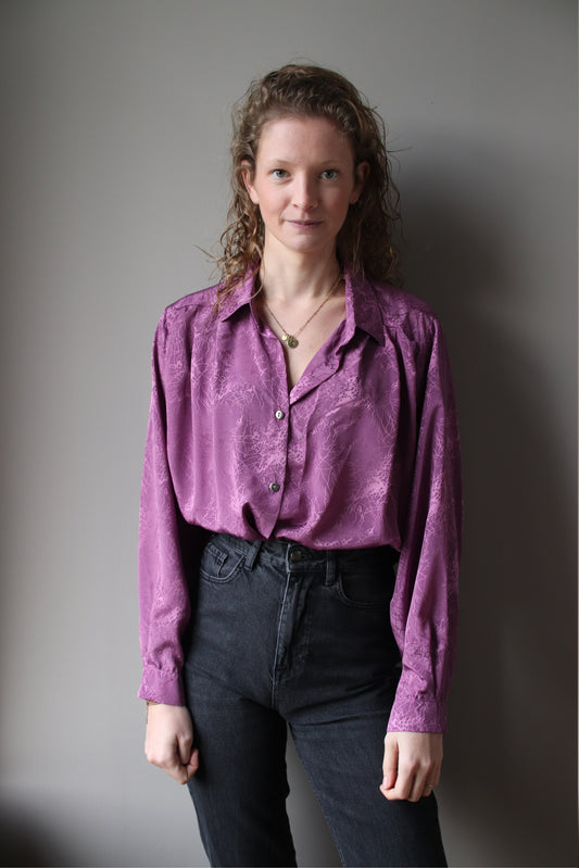 kingsley damast blouse - M
