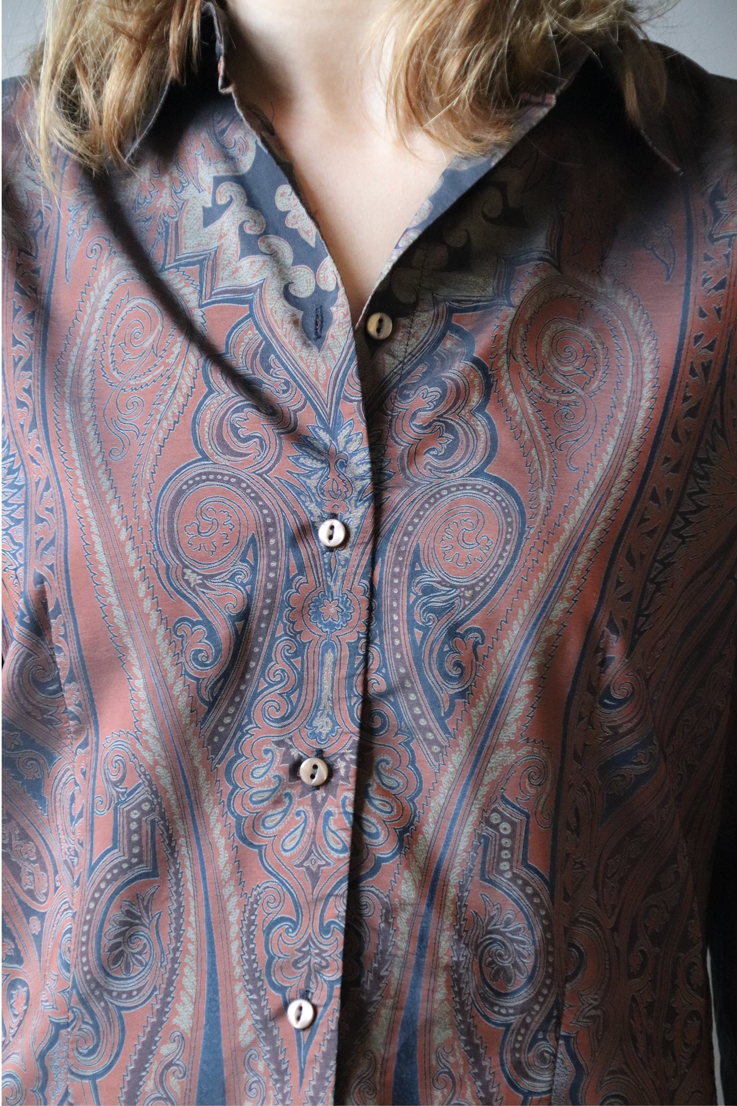 katherine paisley printed blouse - M