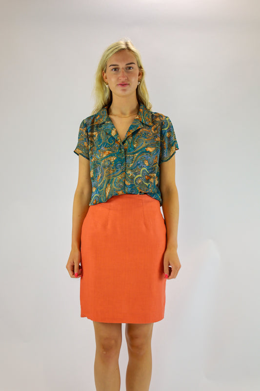 surra orange skirt - S