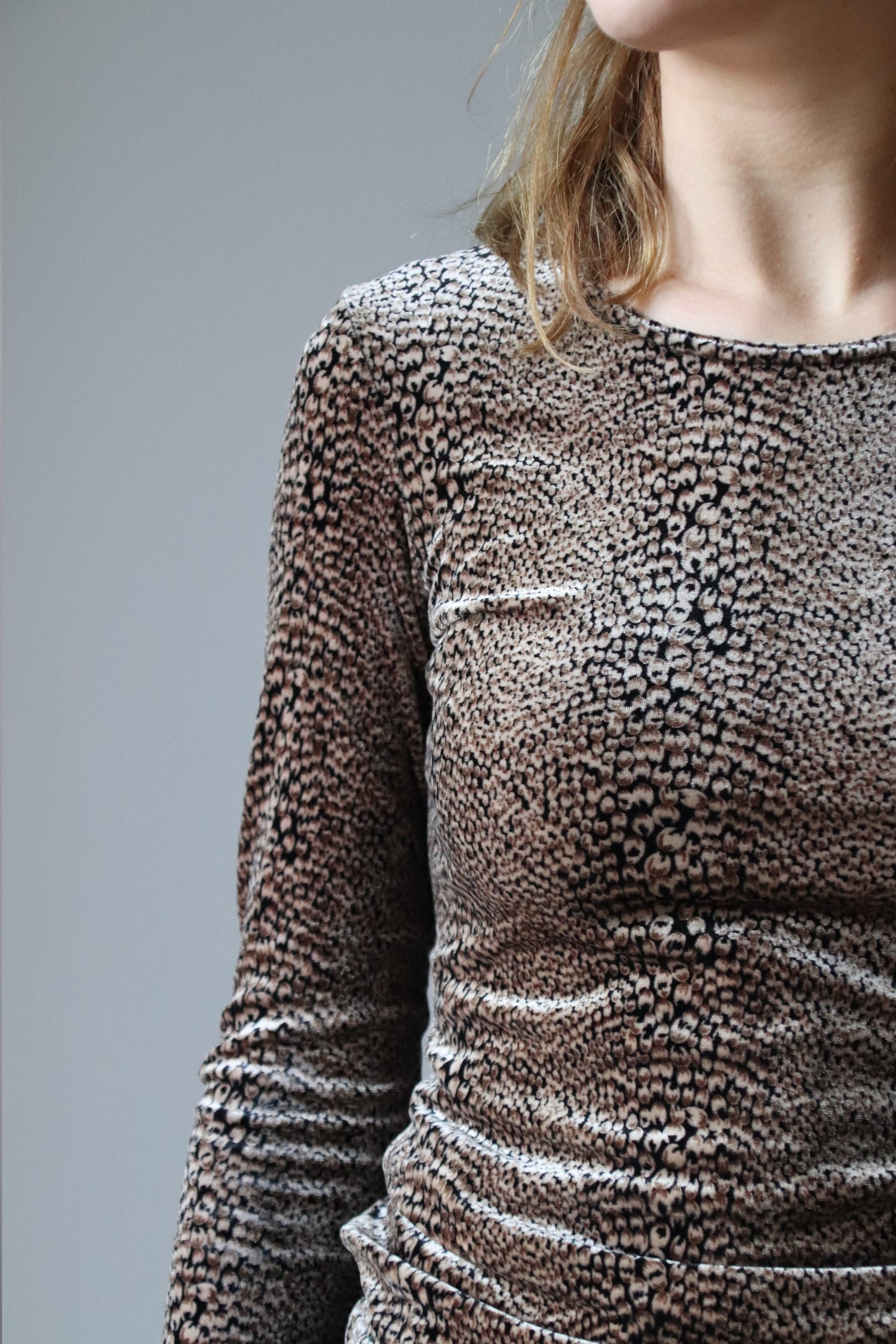 lara leopard top - S