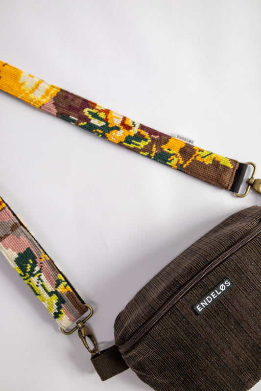 strap van vintage borduurwerk - fruitschaal - verstelbaar