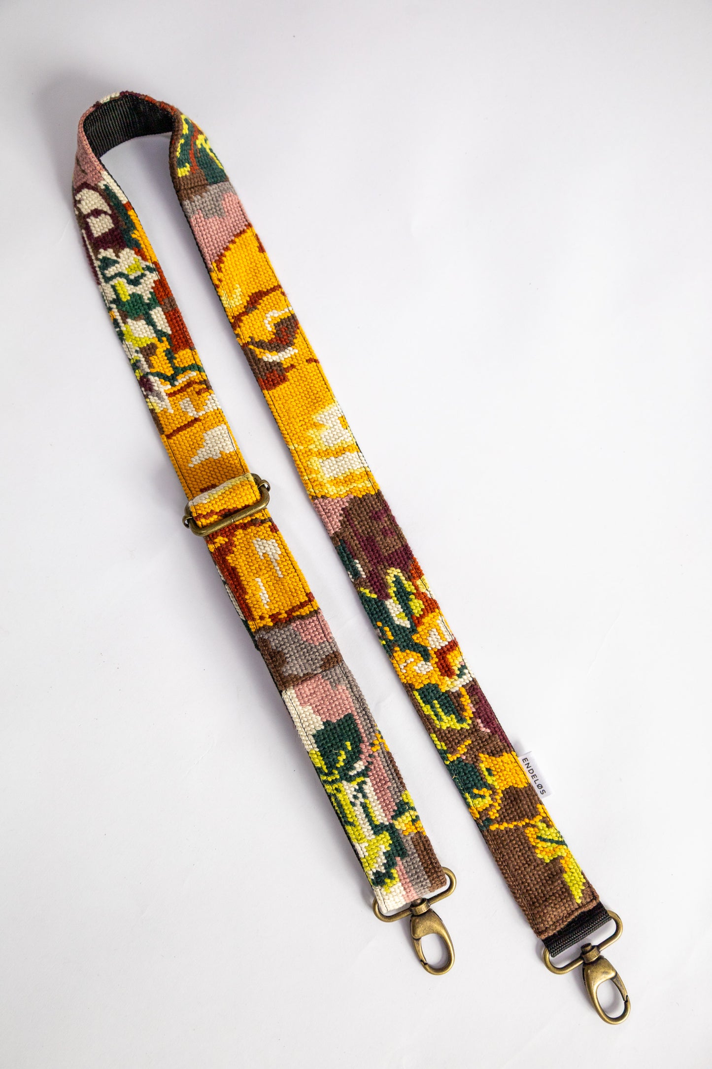 strap van vintage borduurwerk - fruitschaal - verstelbaar