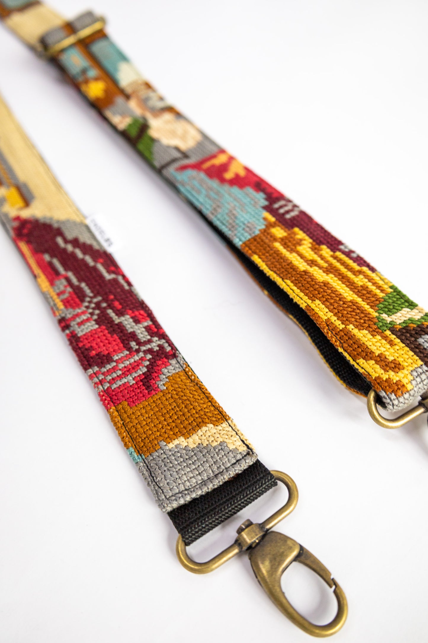 strap van vintage borduurwerk - klok - verstelbaar