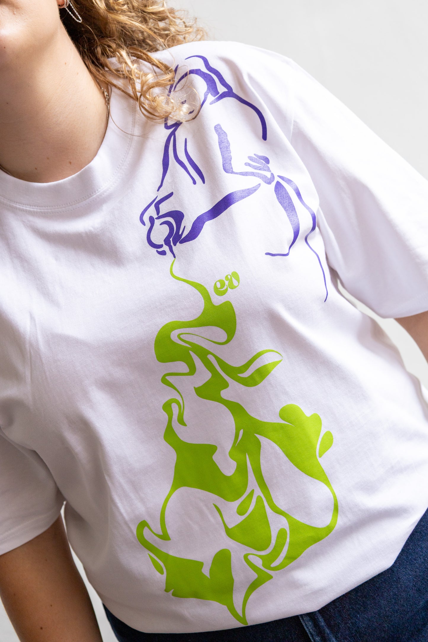 exclusieve Endeløs tee - melkmeisje & swirl I