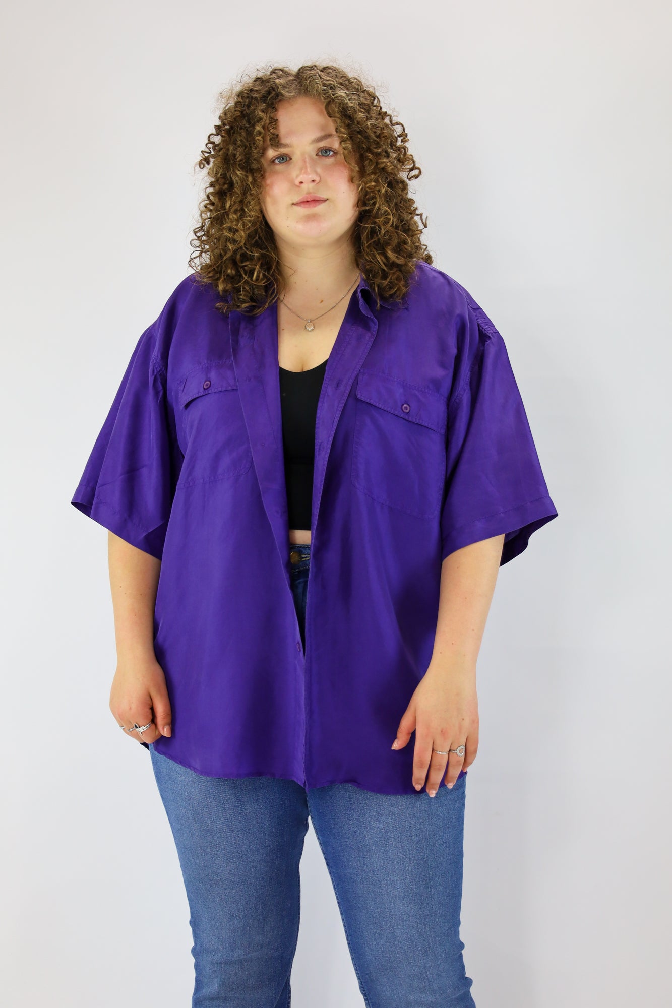 mia silk blouse - XXL