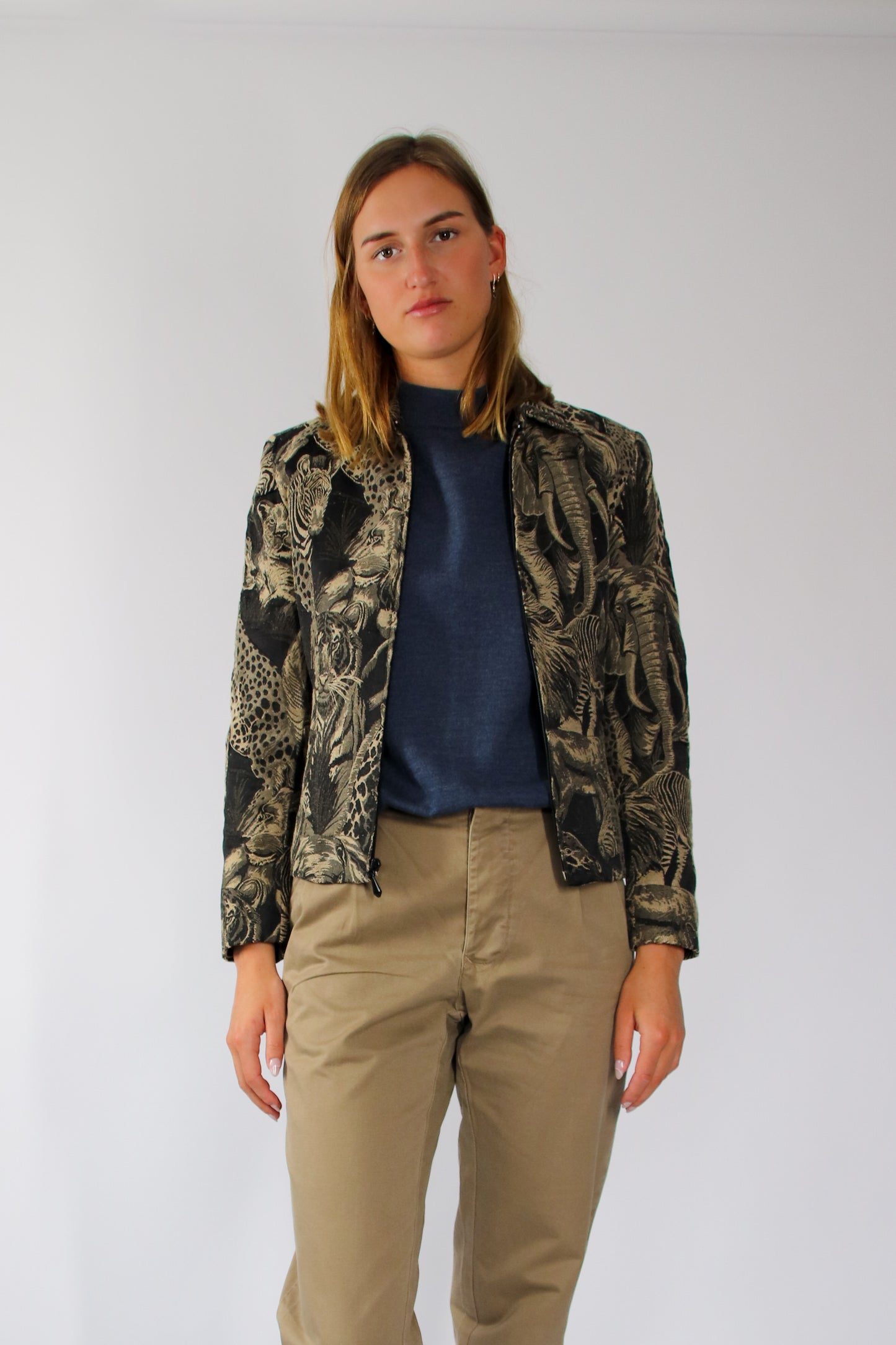 ulan animal print jacket - S