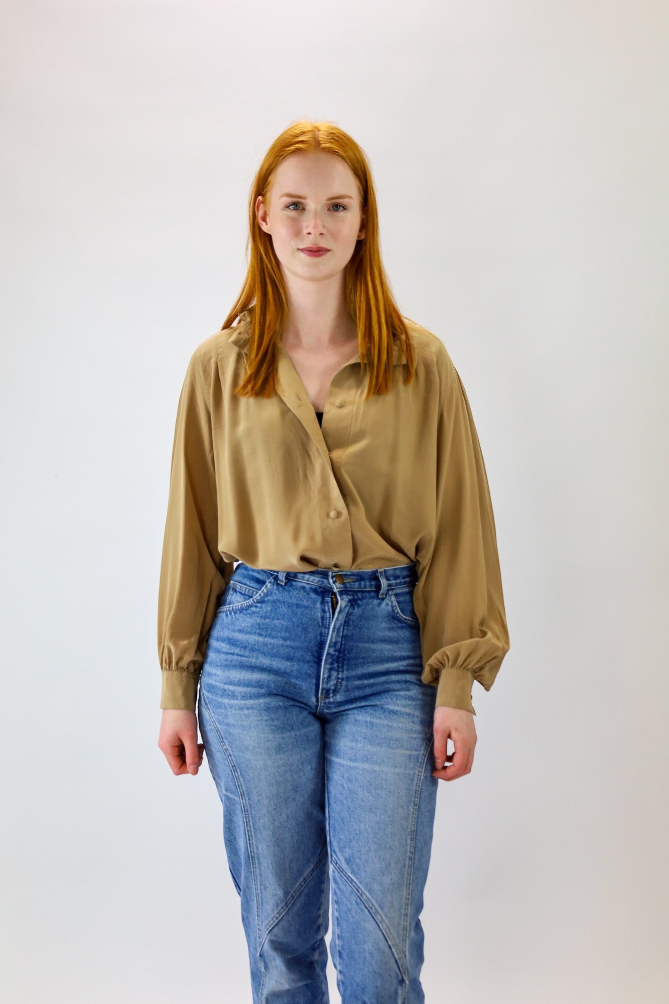 eda silk blouse - L