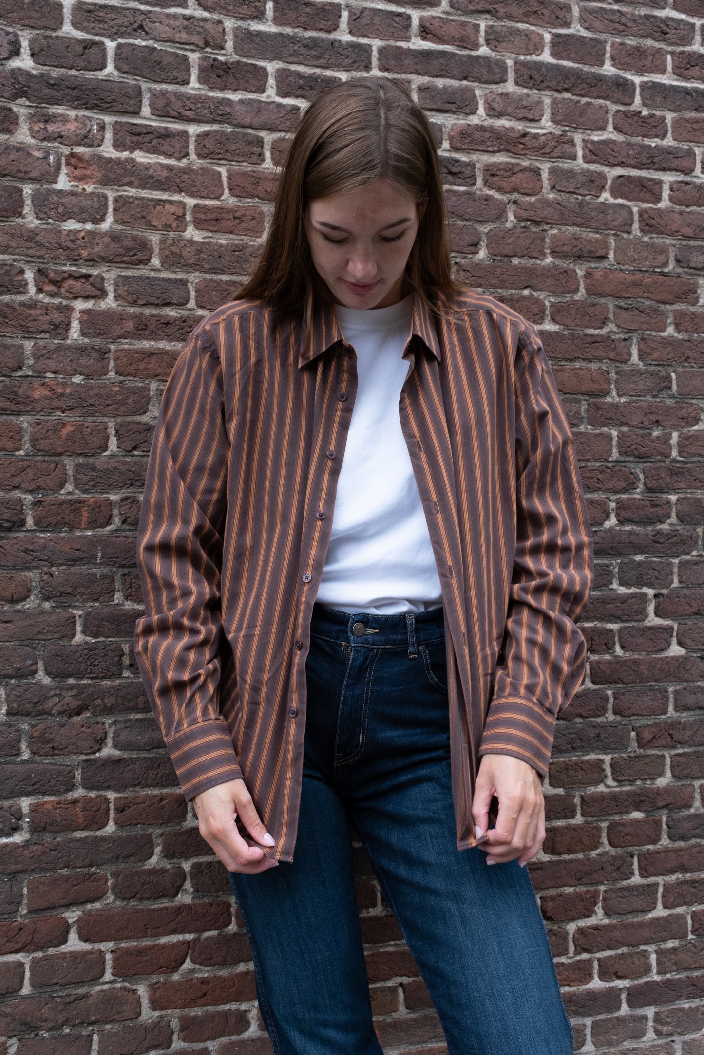 reda stripe retro blouse - XL
