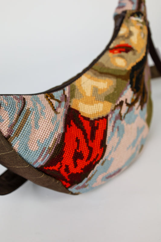 Tas van geborduurd schilderij  – handgemaakt