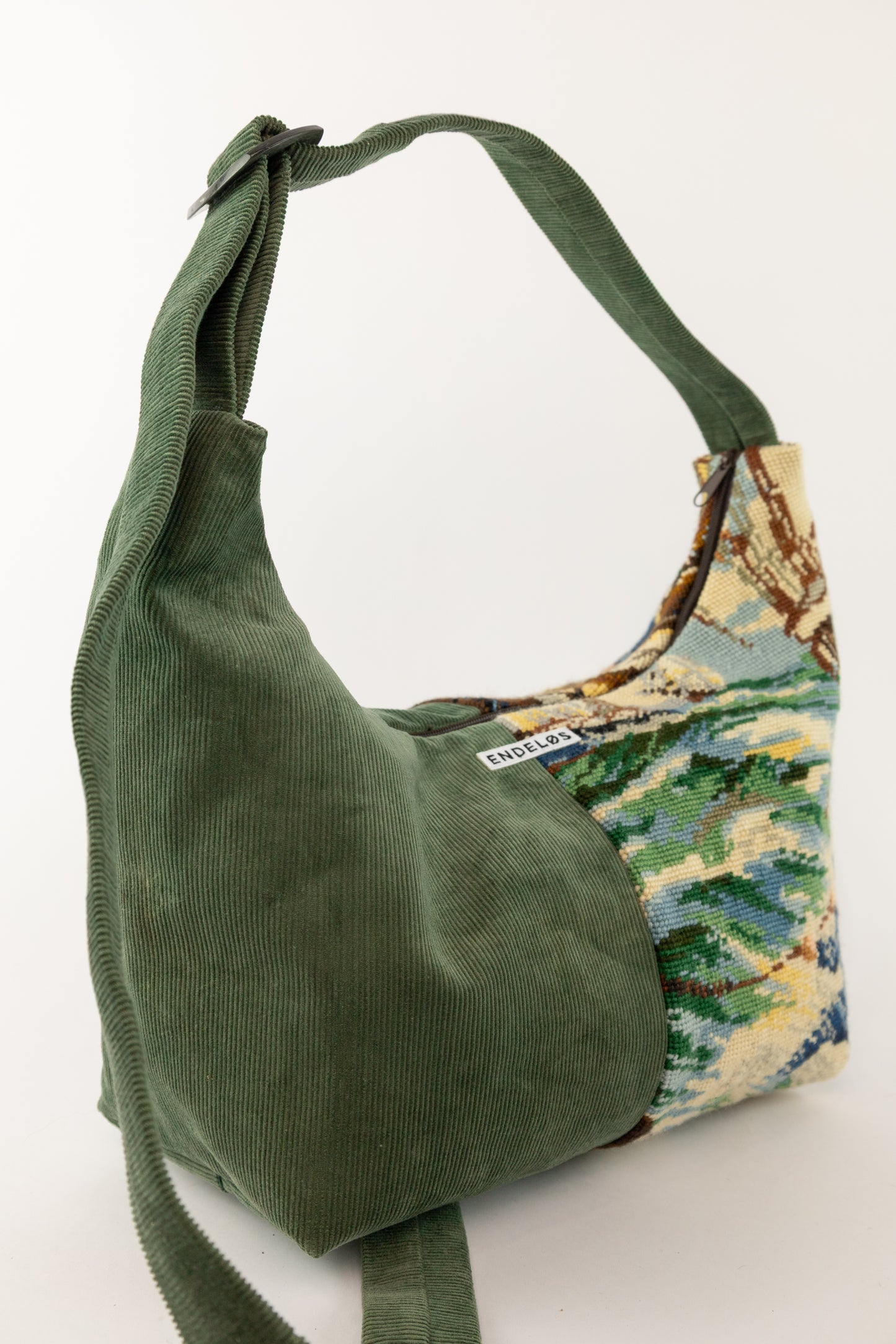 geborduurde vintage baguette bag handgemaakt tas