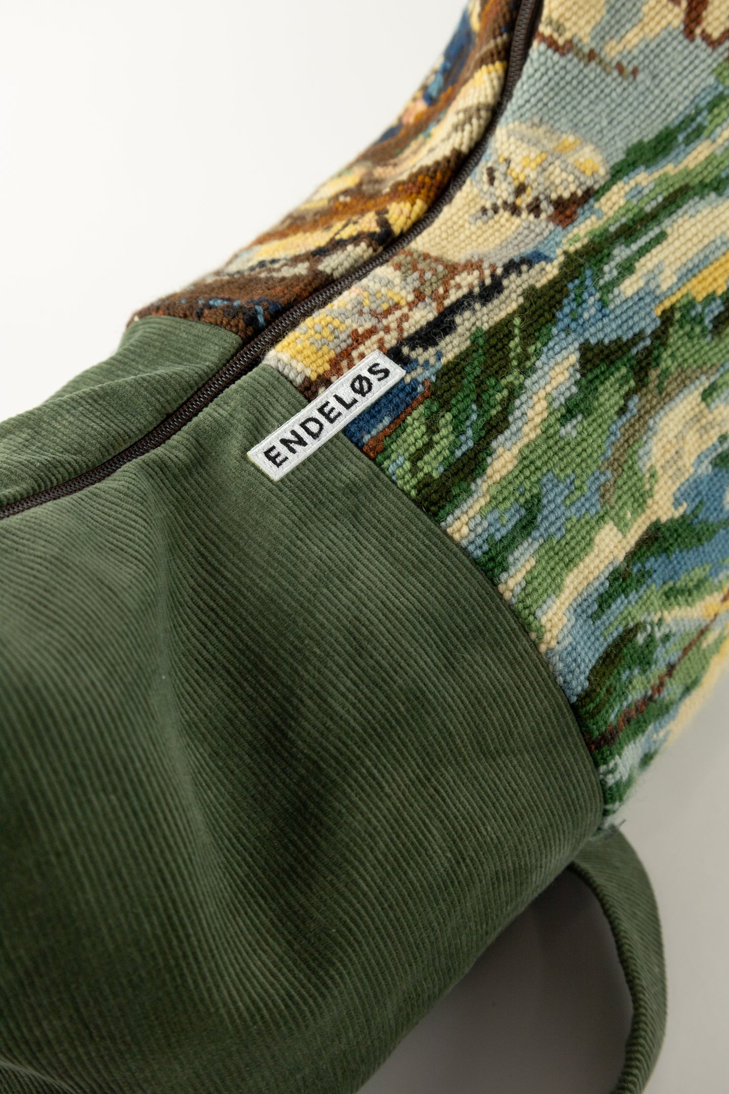 geborduurde vintage baguette bag handgemaakt tas