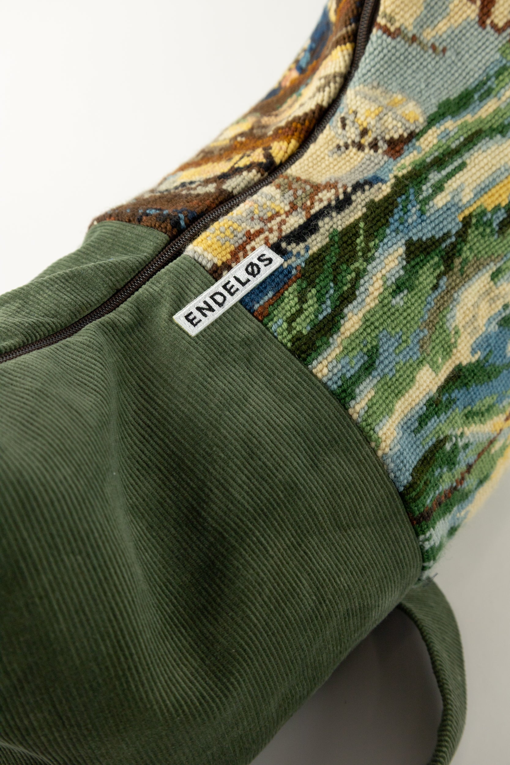 geborduurde vintage baguette bag handgemaakt tas