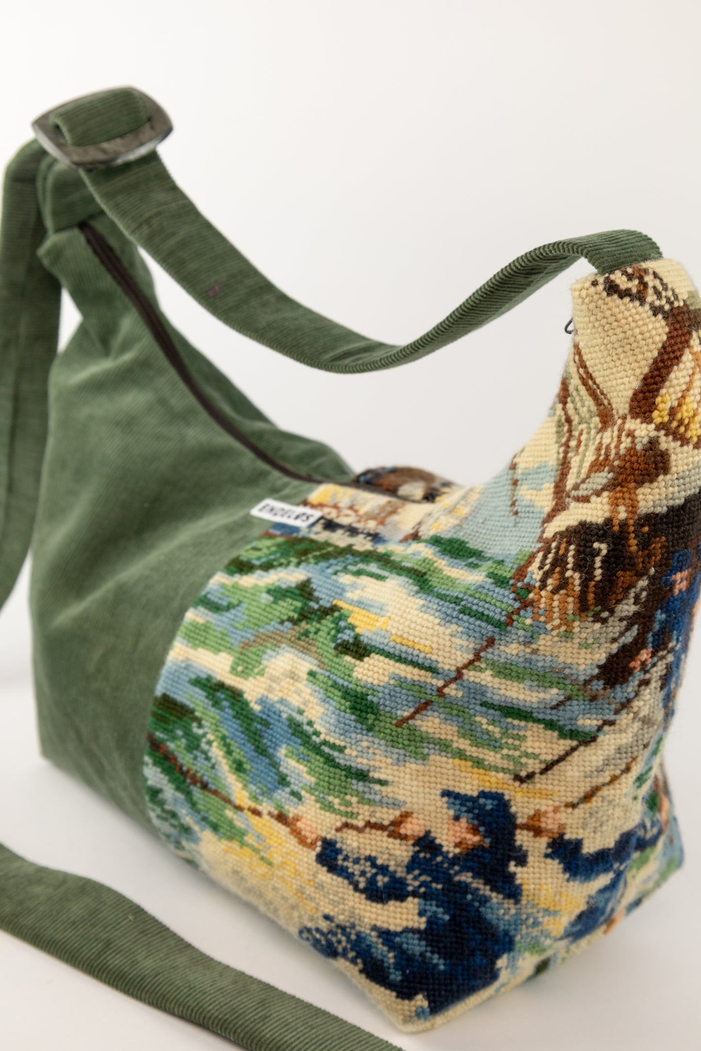 geborduurde vintage baguette bag handgemaakt