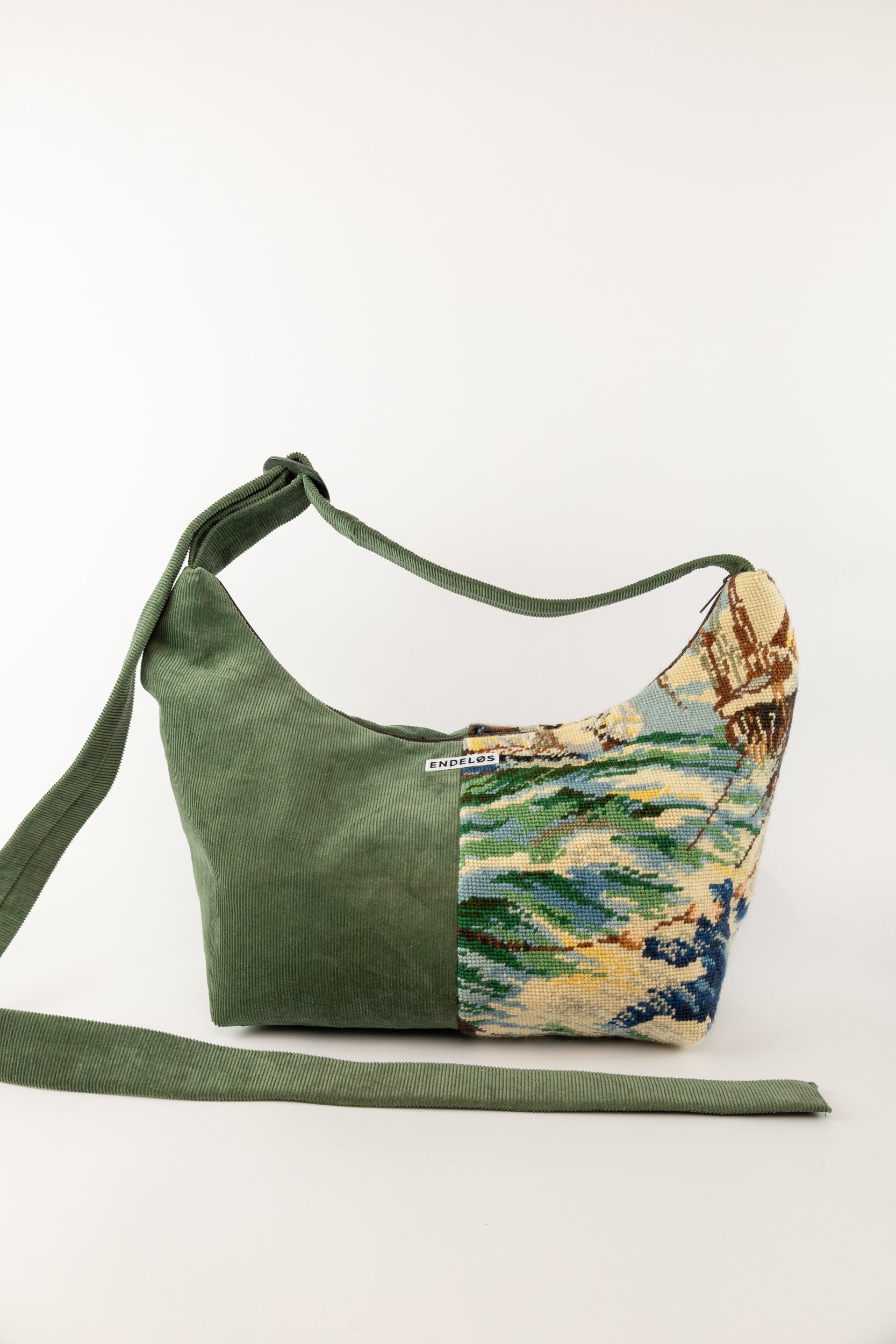 geborduurde vintage baguette bag handgemaakt tas