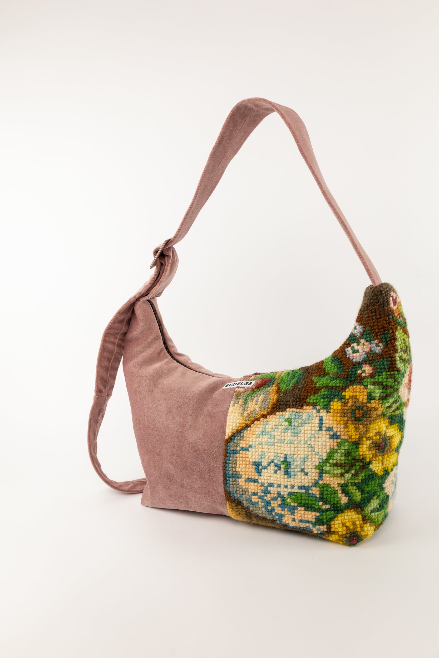geborduurde vintage baguette bag handgemaakt tas